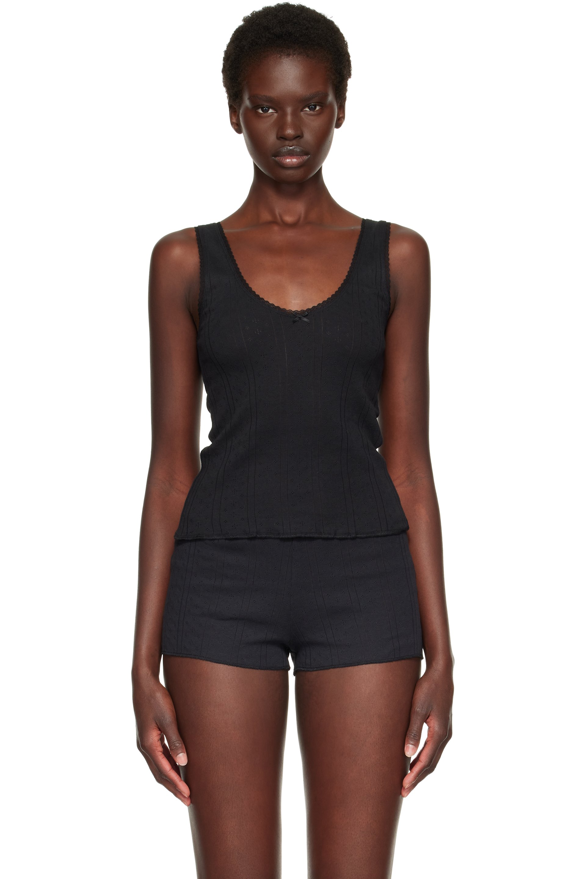 Cou Cou - Black 'The Scoop' Tank Top