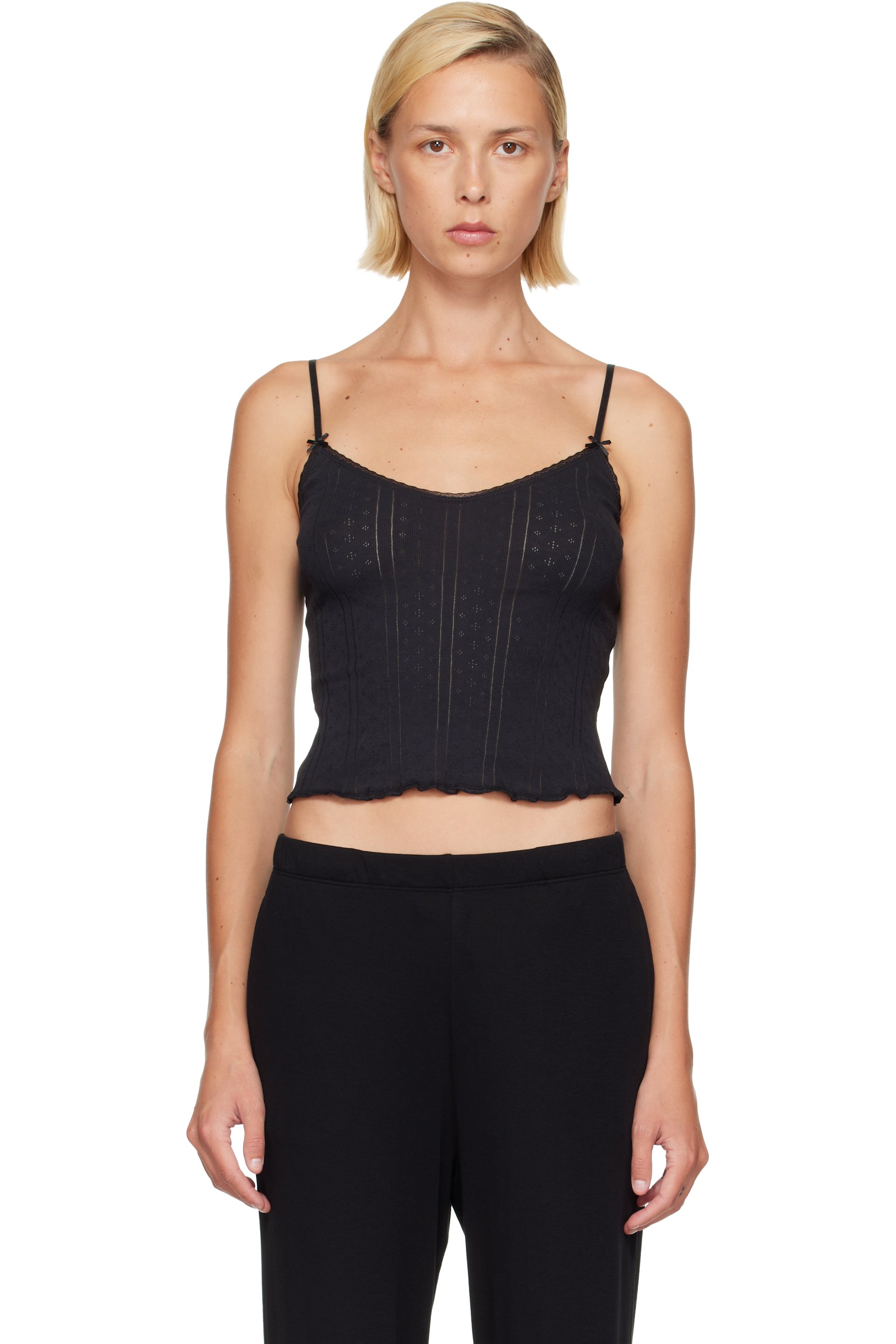 Cou Cou - Black 'The Long Cami' Camisole