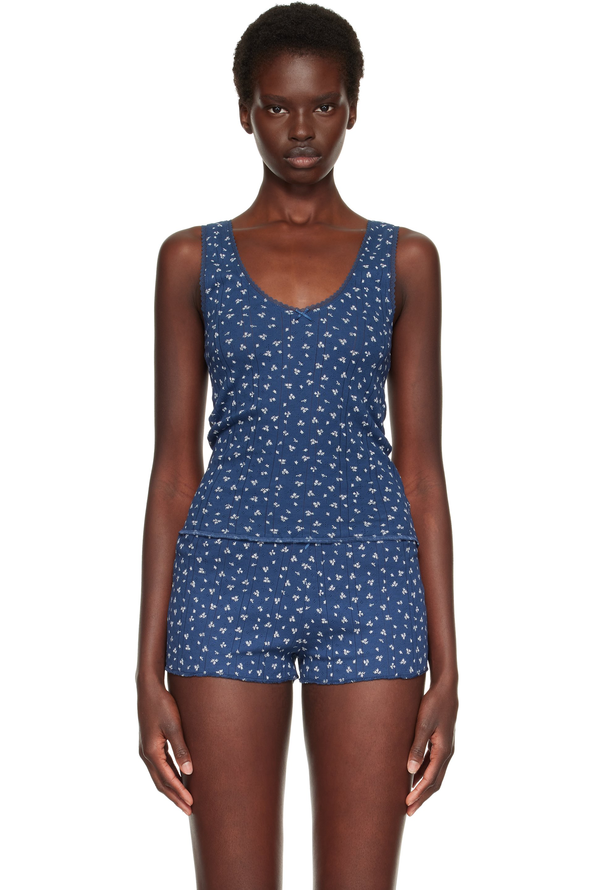 Cou Cou - Blue 'The Scoop' Tank Top
