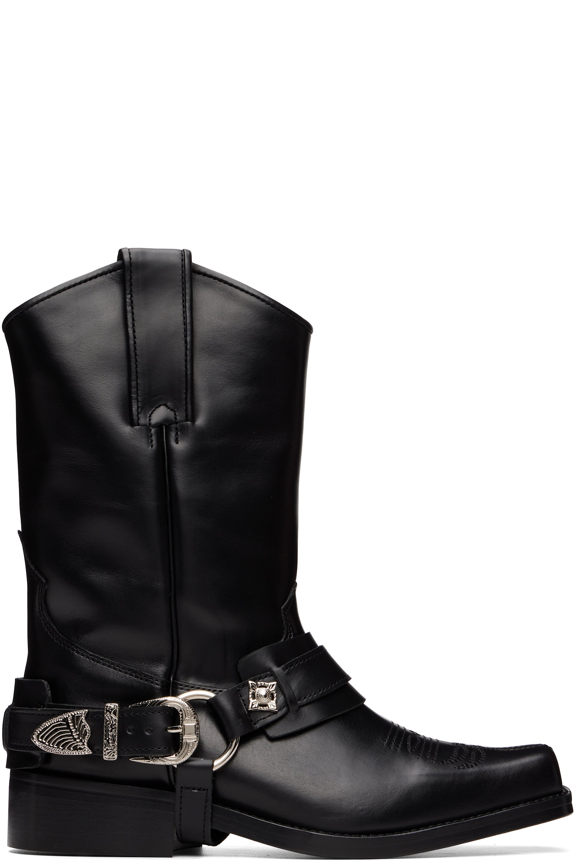 Toga Pulla - Black Hard Leather Boots