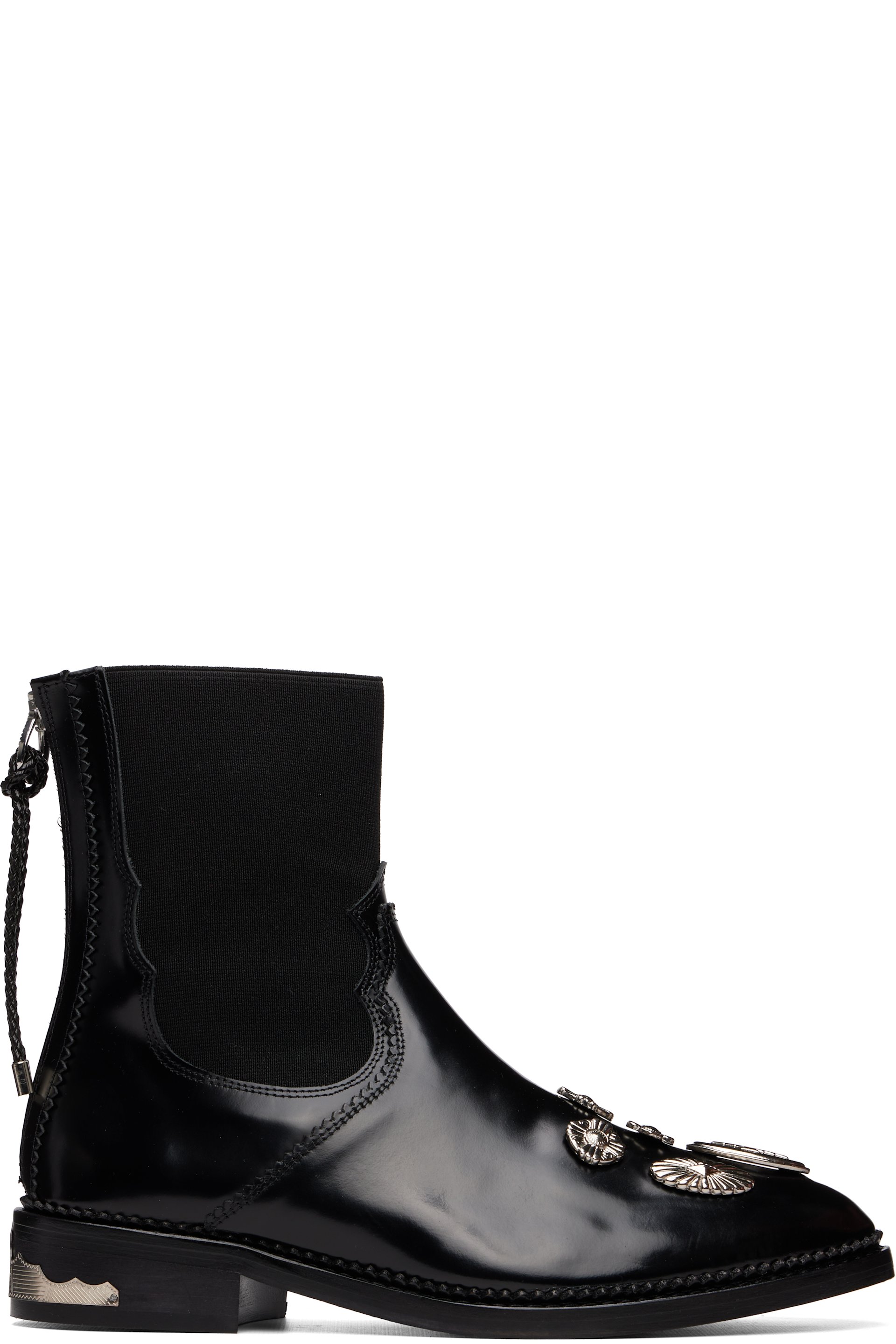 Toga Pulla - Black Polido Ankle Boots