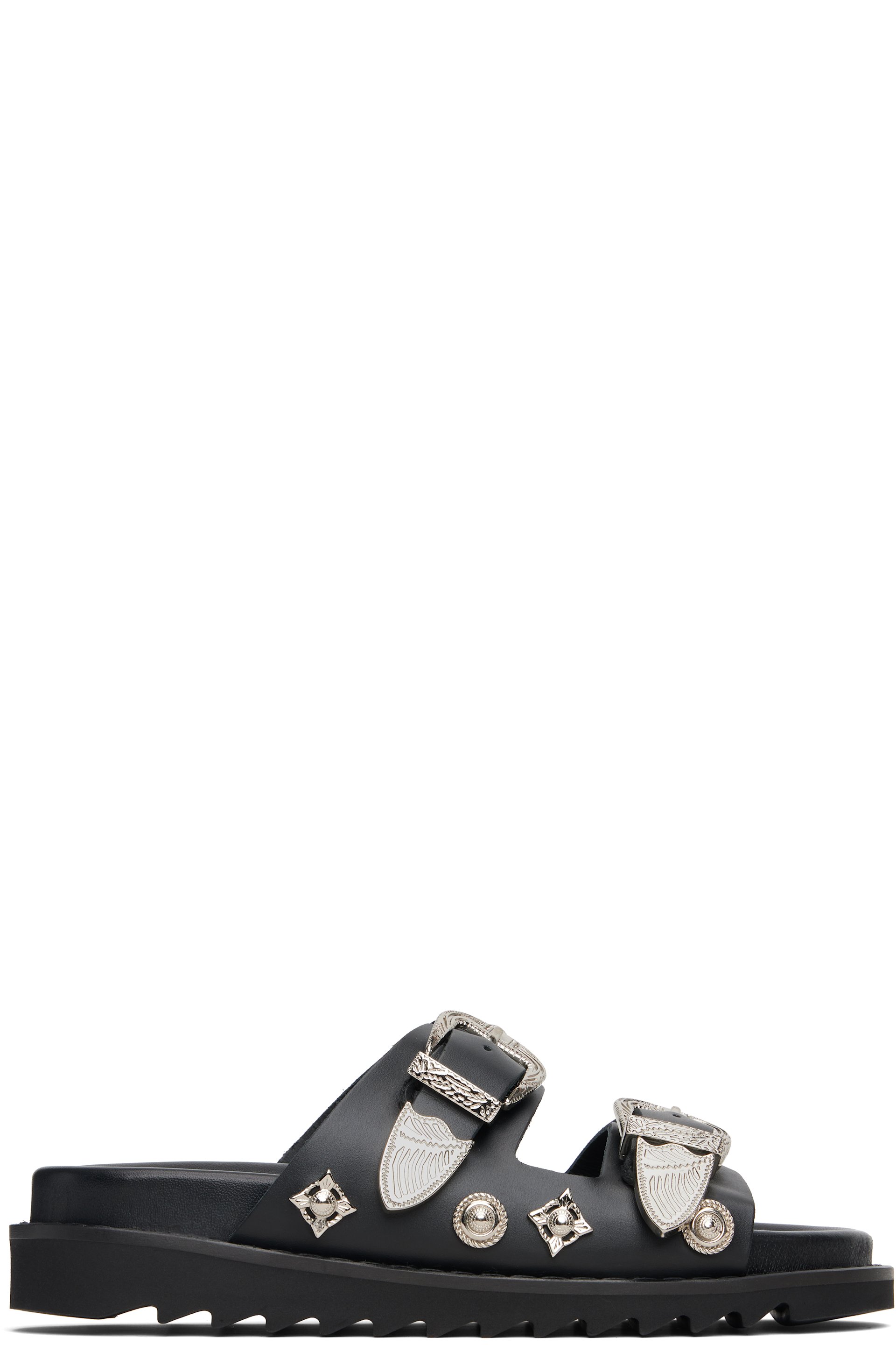 Toga Pulla - Black Buckle Sandals