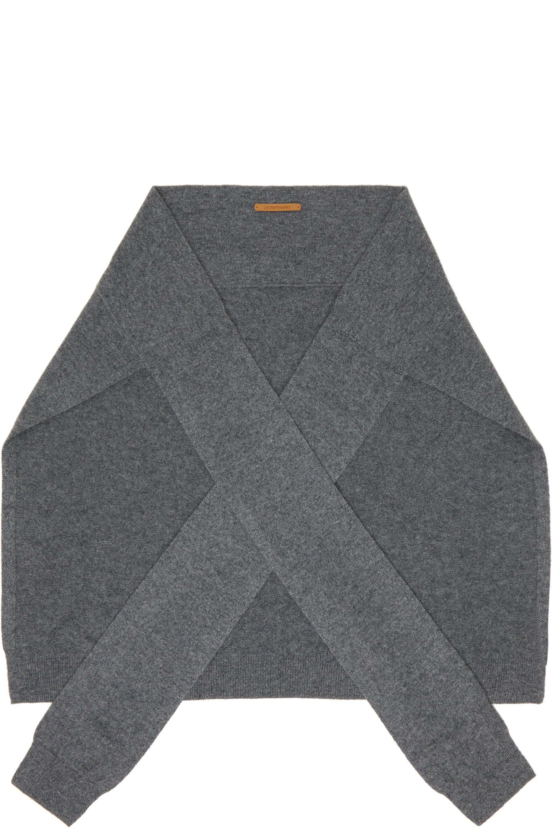LE17SEPTEMBRE - Gray Pure Cashmere Knit Muffler Scarf