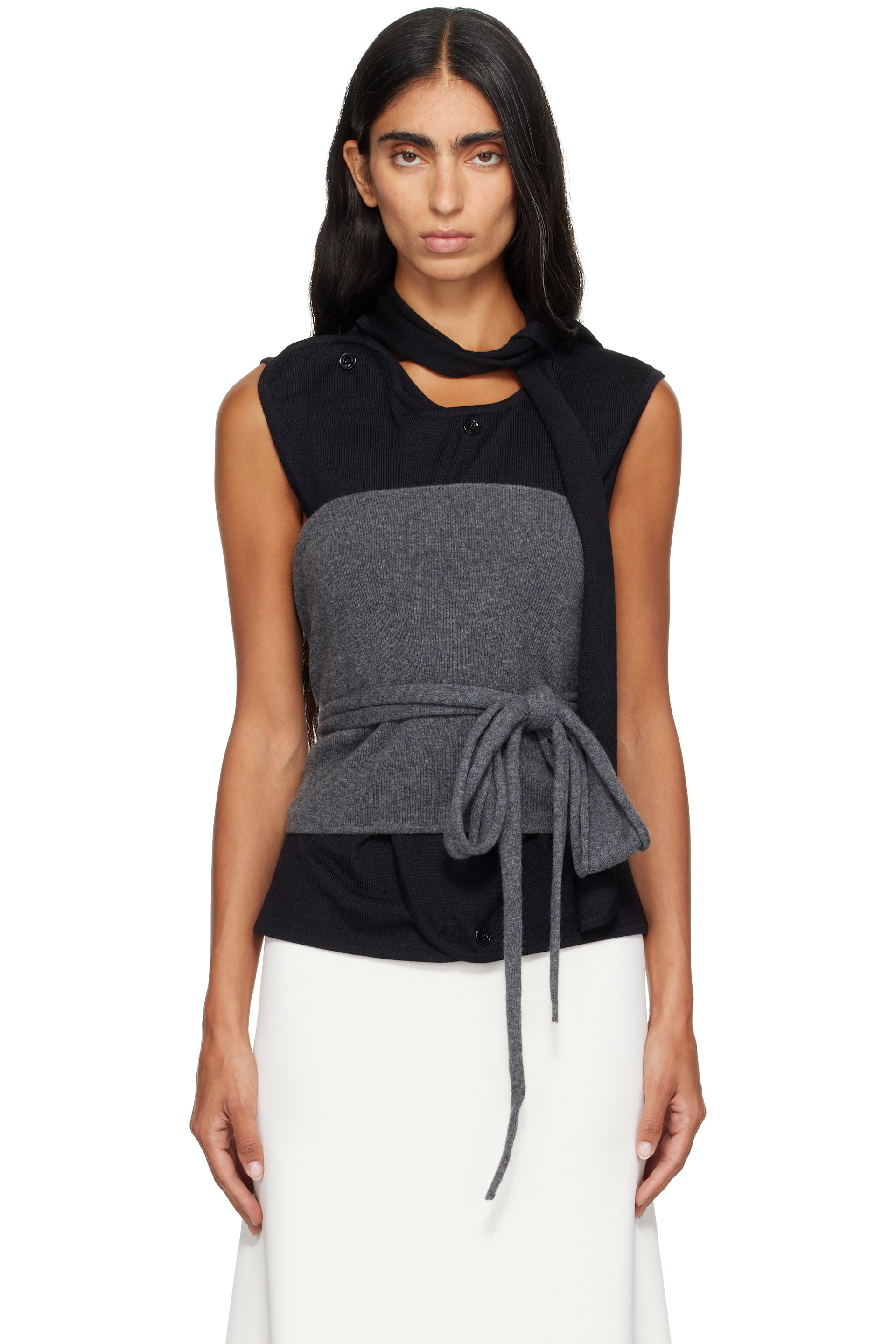 LE17SEPTEMBRE - Gray Refined Wrap Tube Top