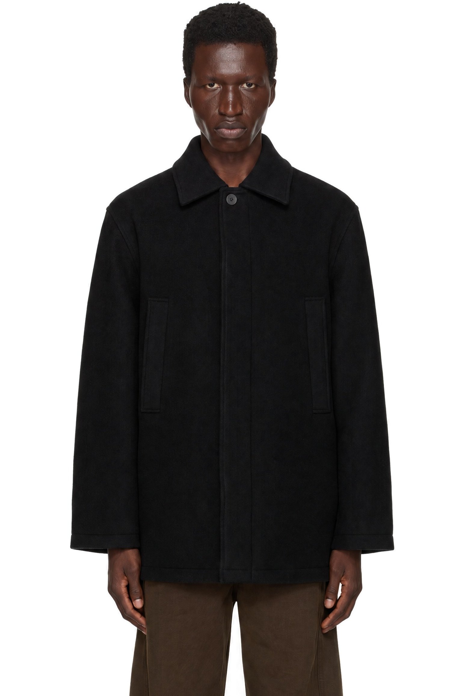 LE17SEPTEMBRE - Black Boxy Half Coat