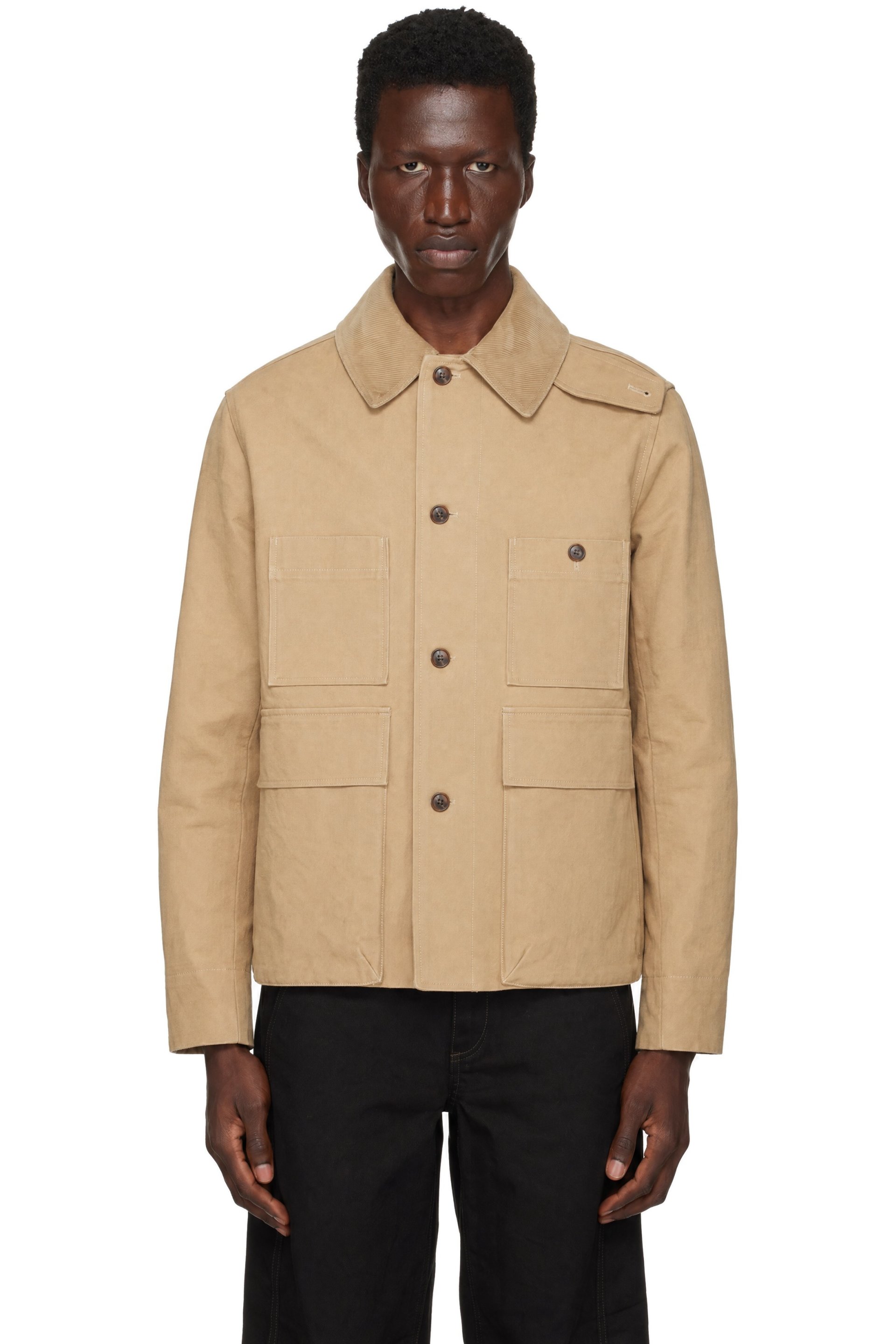 LE17SEPTEMBRE - Beige Padded Canvas Work Jacket