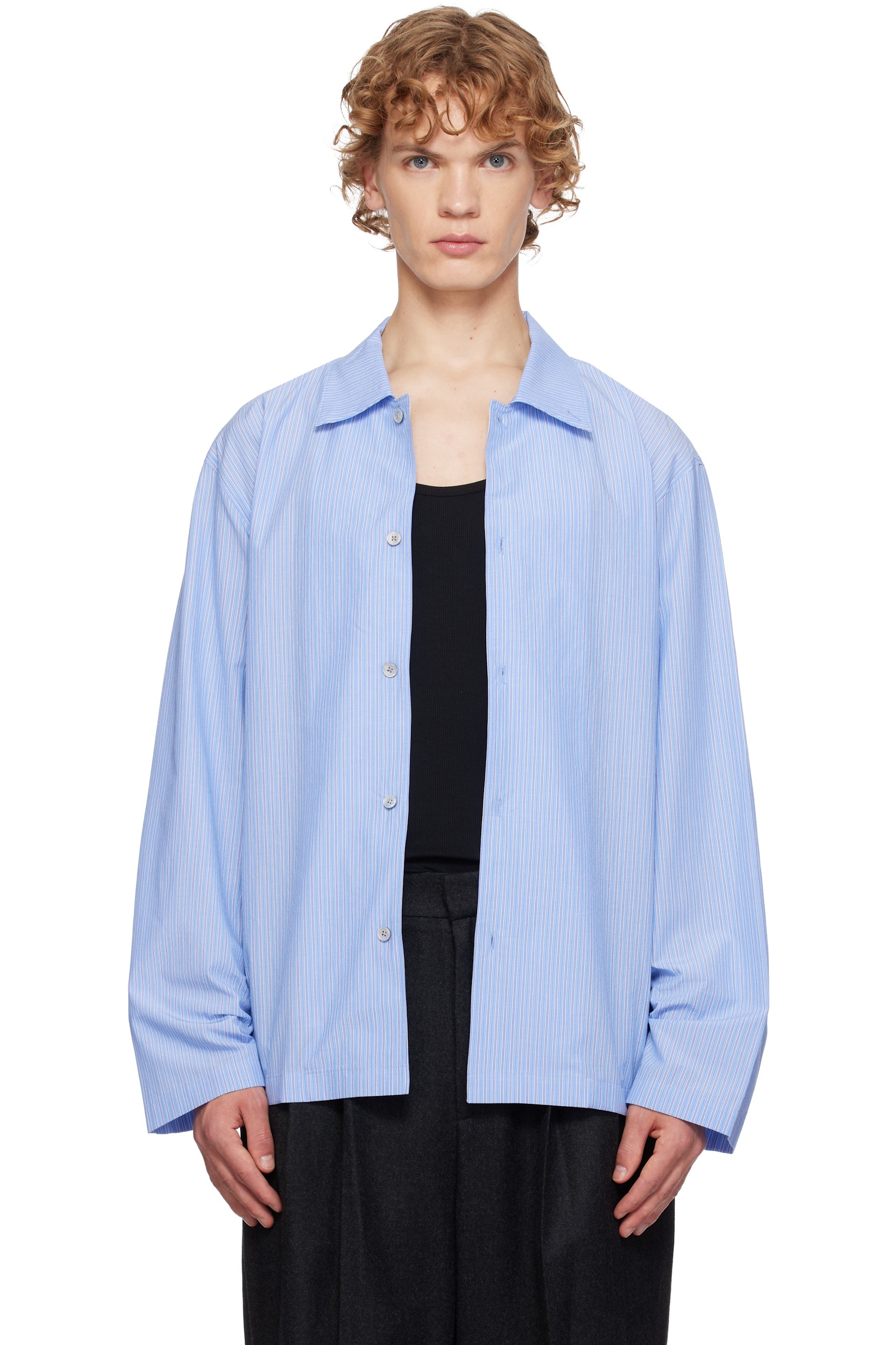 LE17SEPTEMBRE - Blue Striped Pyjama Shirt