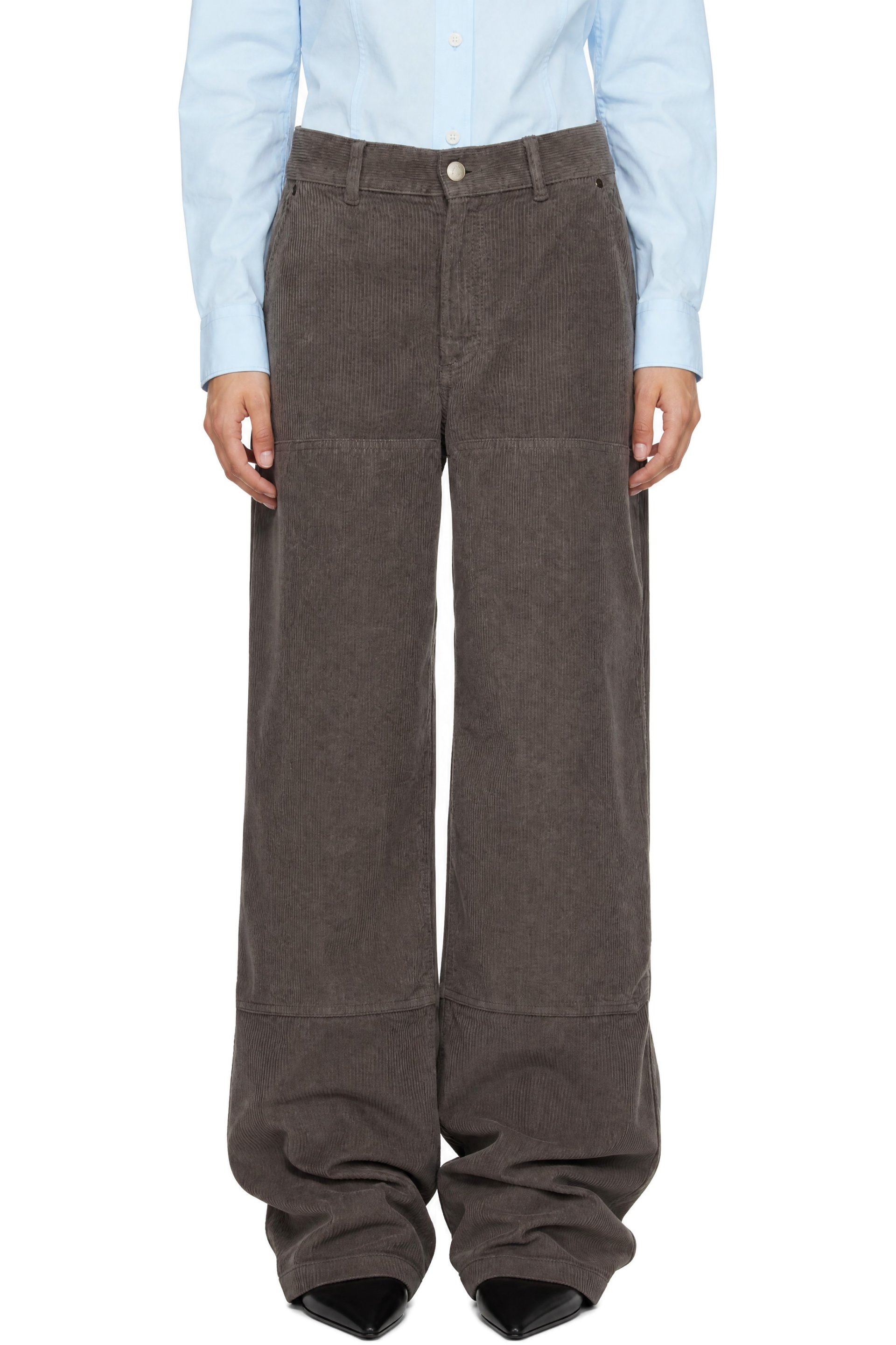 mfpen - Gray Double Knee Trousers