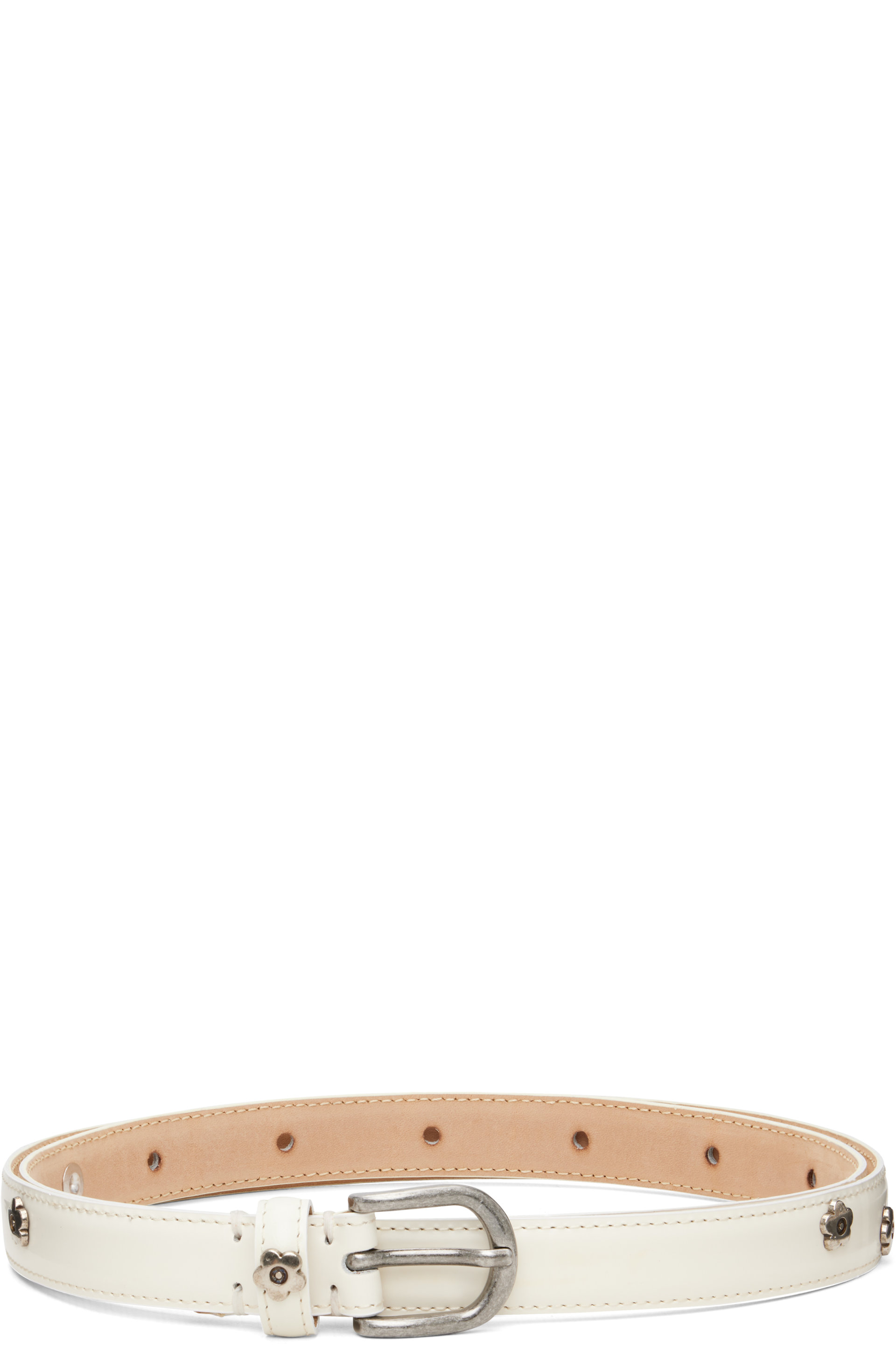 mfpen - White Leather Purpose Belt