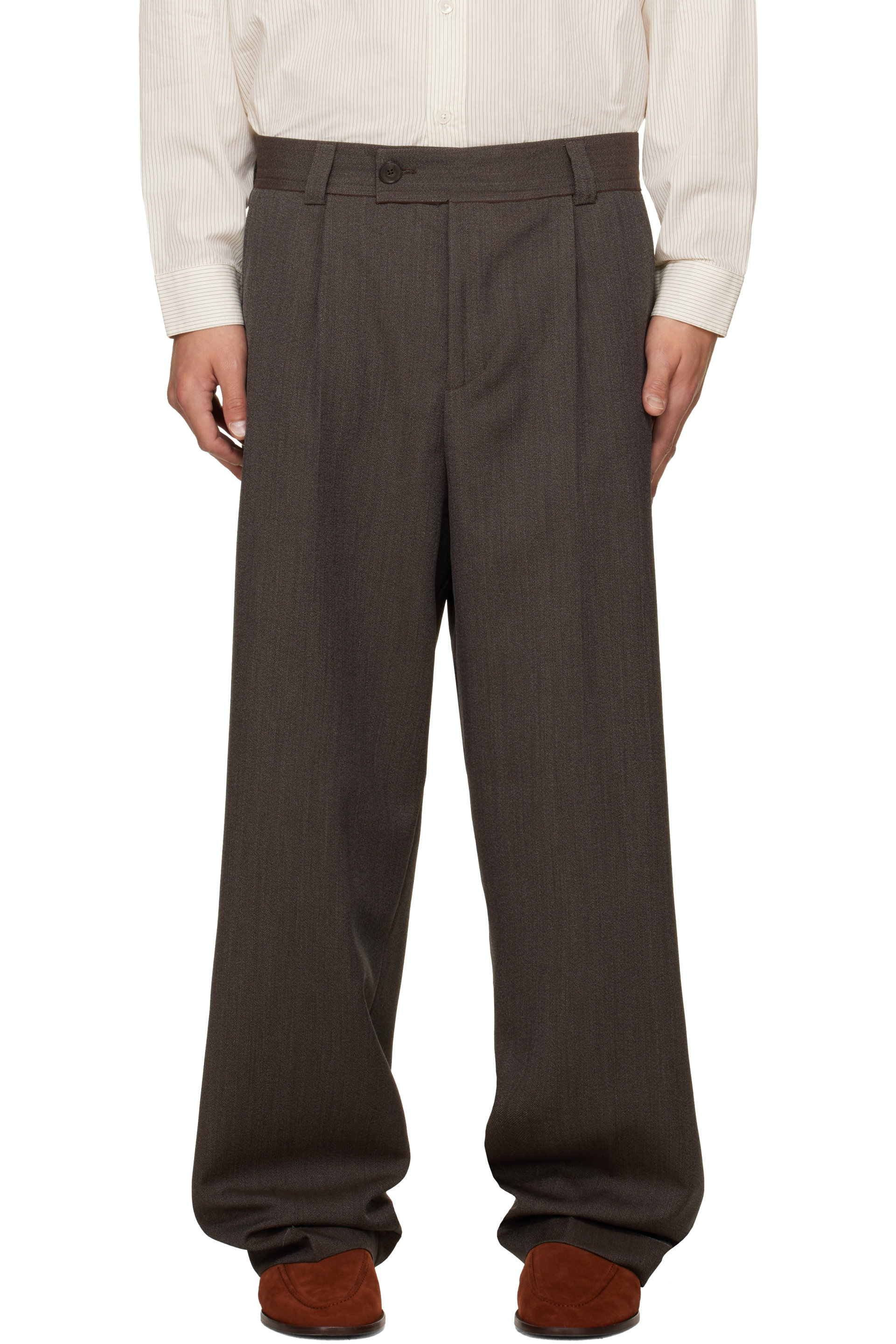 mfpen - Taupe Patch Trousers