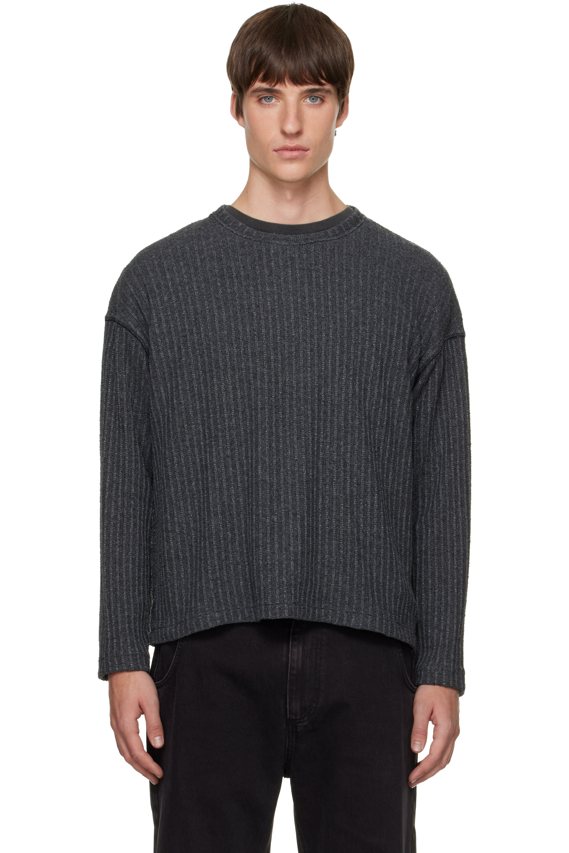 mfpen - Gray Round Neck Sweater