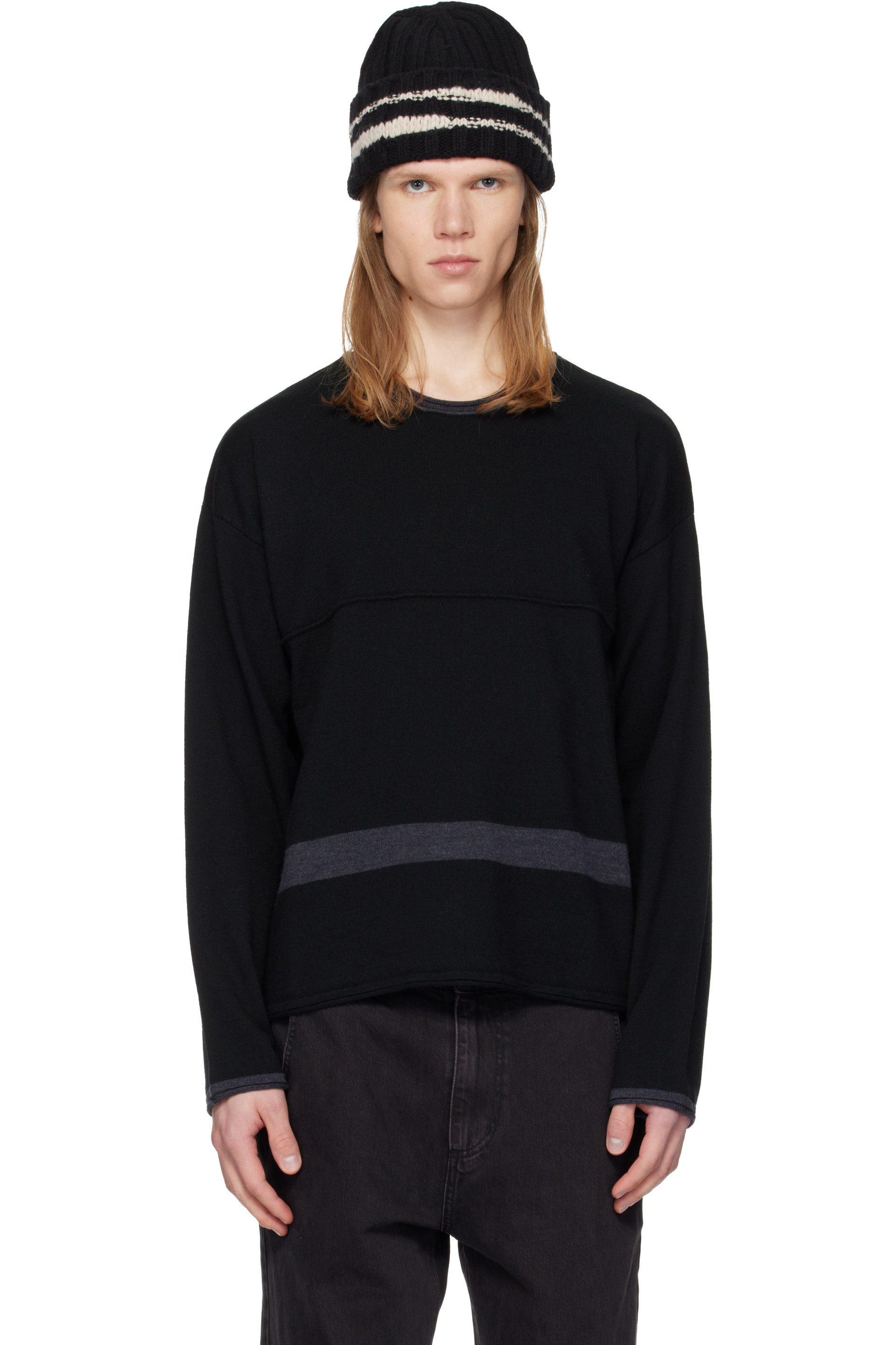 mfpen - Black Cone O-Neck Sweater