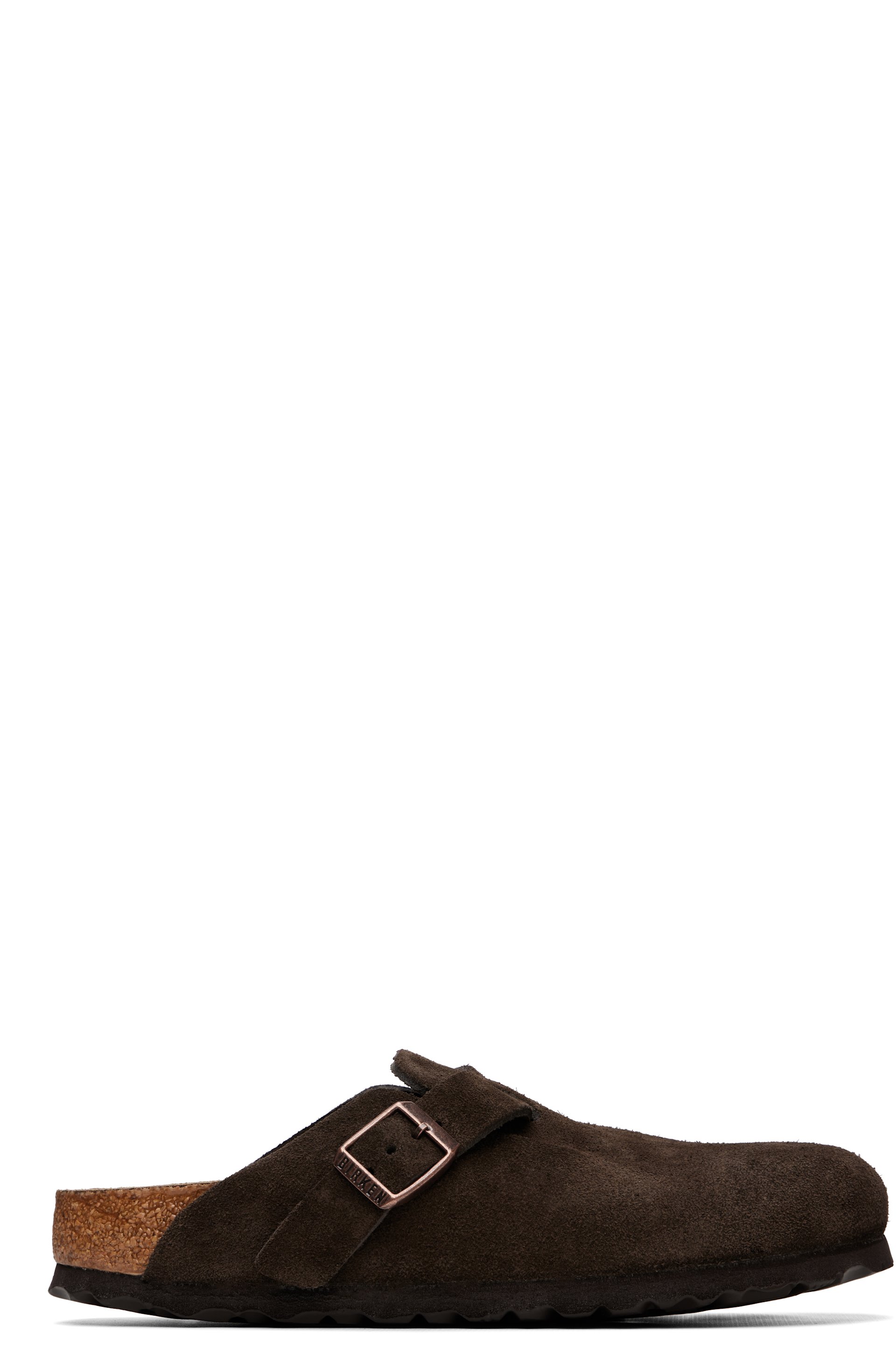 Birkenstock - Brown Narrow Boston Soft Footbed Suede Leather Loafers