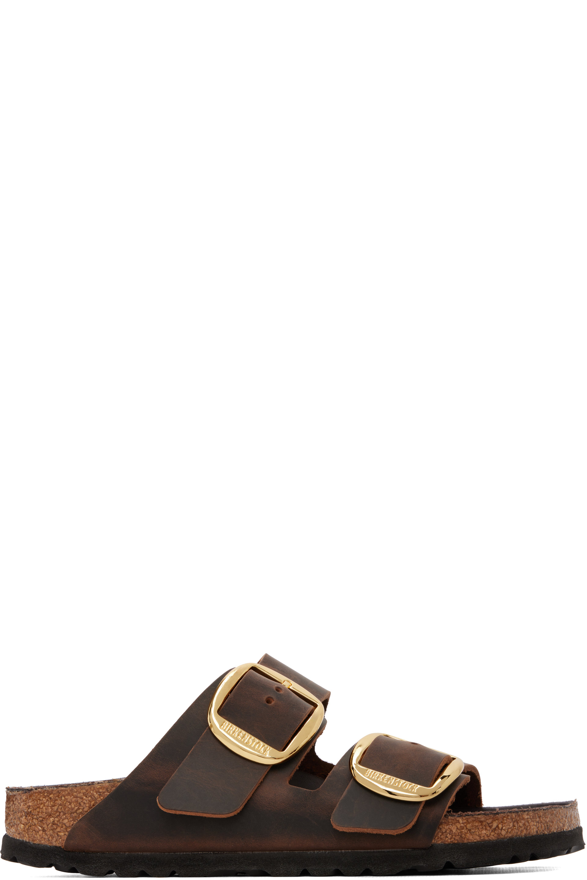 Birkenstock - 棕色 Narrow Arizona Big Buckle Oiled Leather 凉鞋