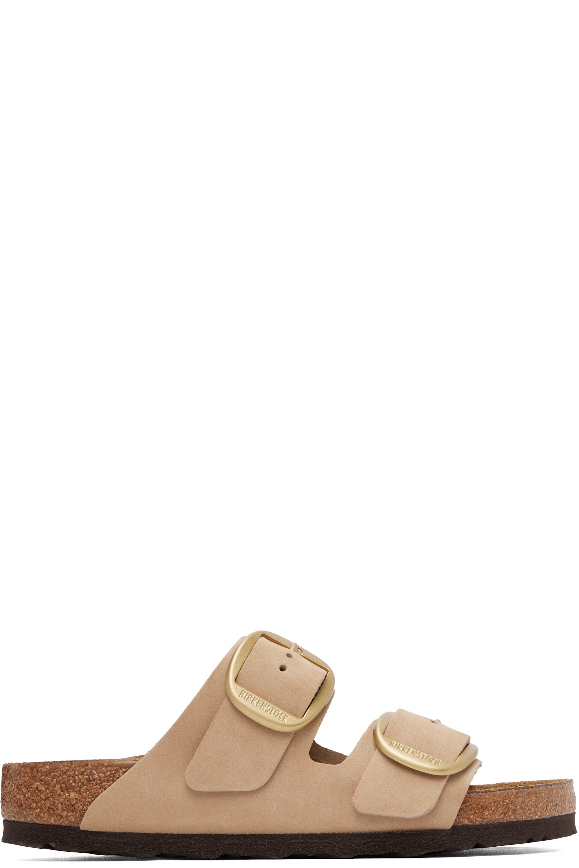 Birkenstock - Beige Regular Arizona Big Buckle Nubuck Sandals