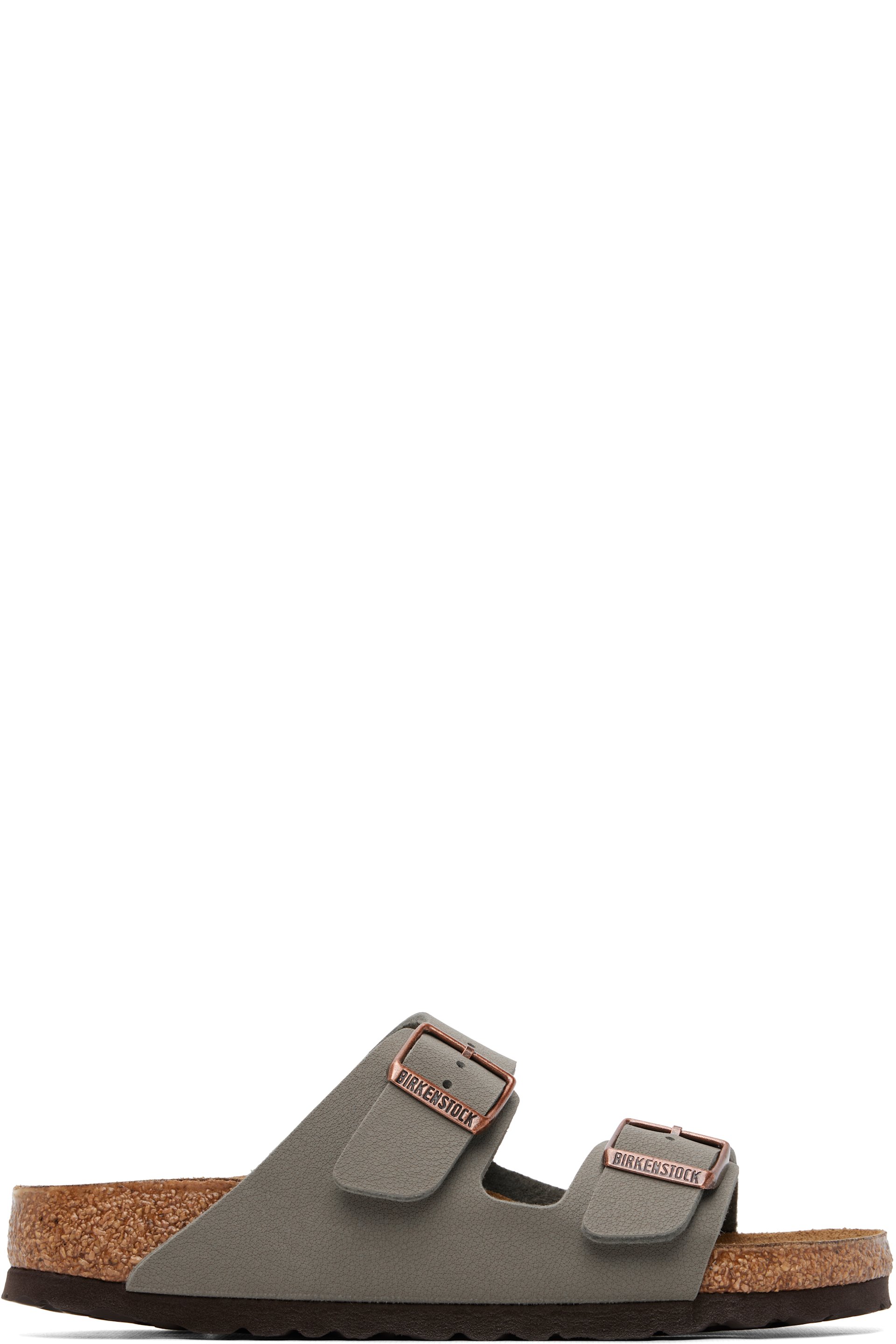 Birkenstock - Gray Regular Arizona Birkibuc Sandals