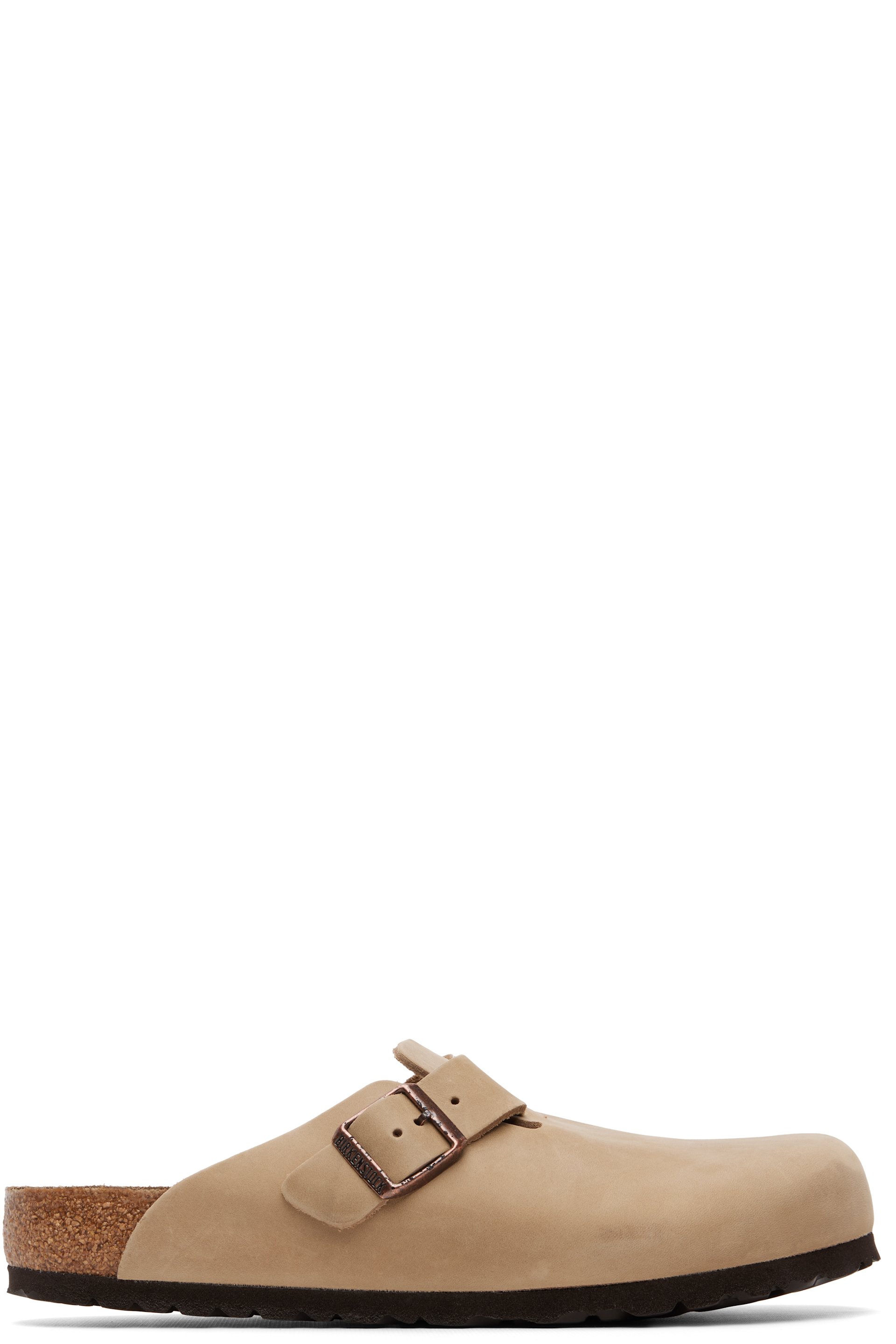 Birkenstock - Flâneurs Boston beiges en cuir nourri