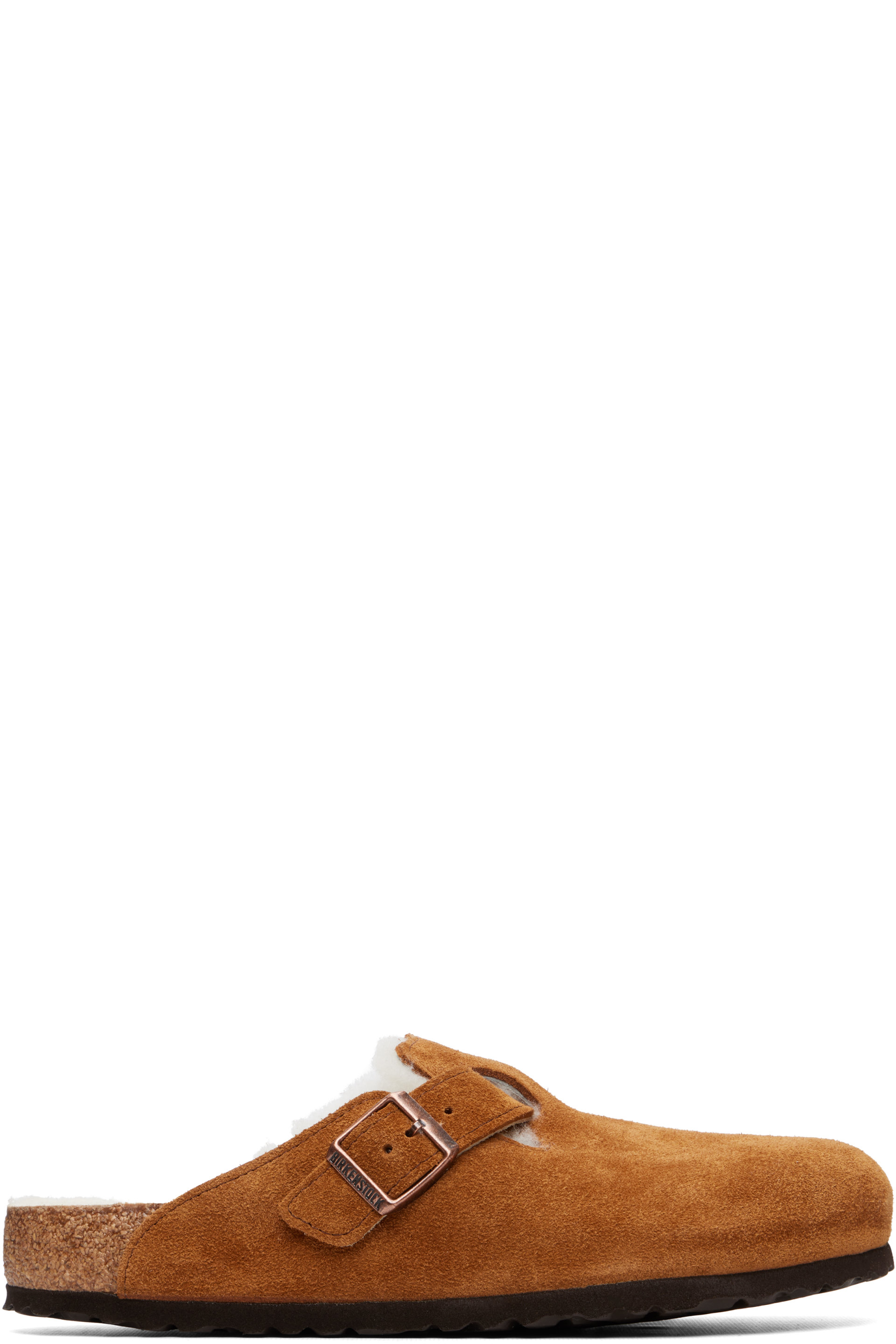 Birkenstock - Tan Regular Boston Shearling Loafers