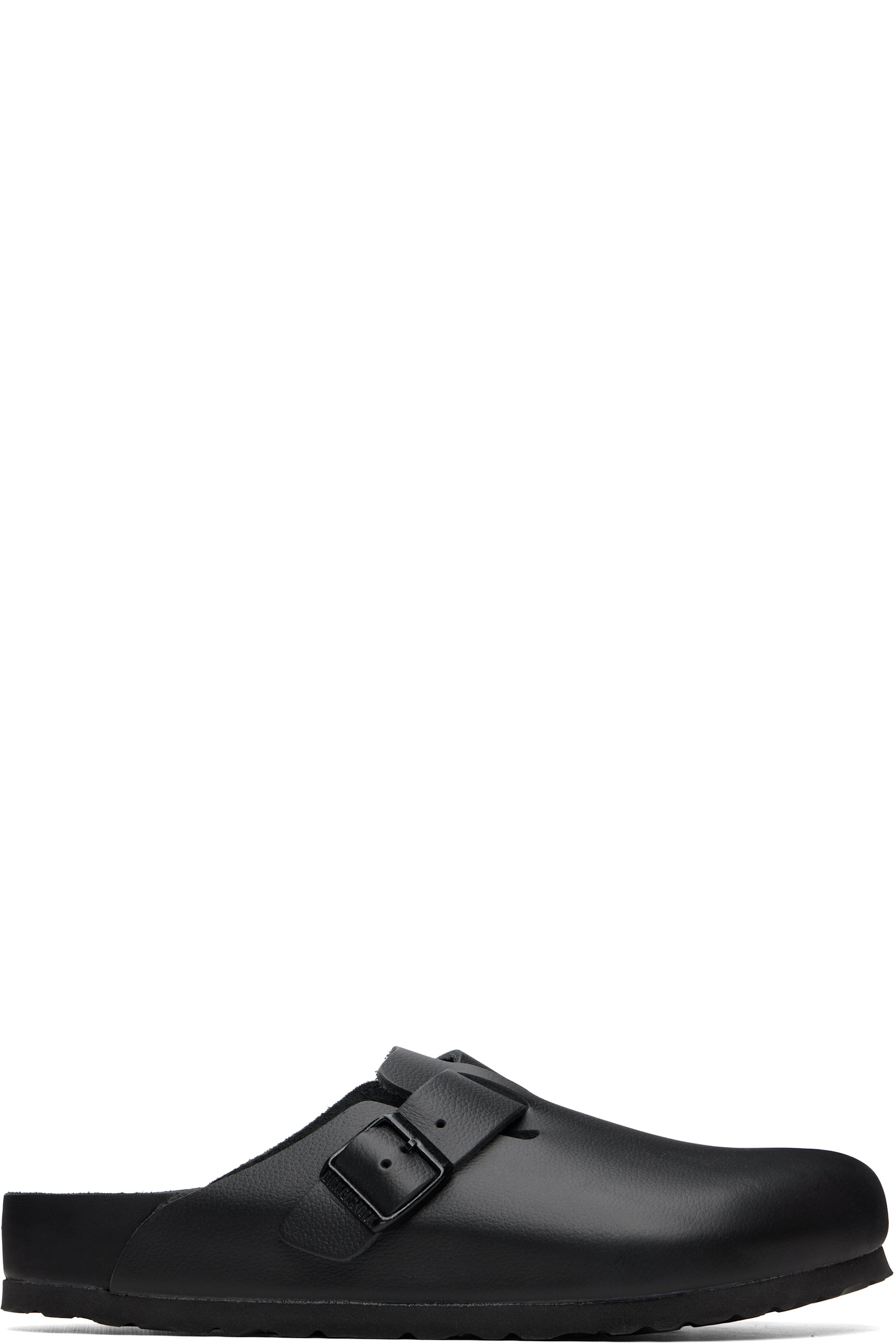 Birkenstock - Black Regular Boston Leather Slip-on Loafers