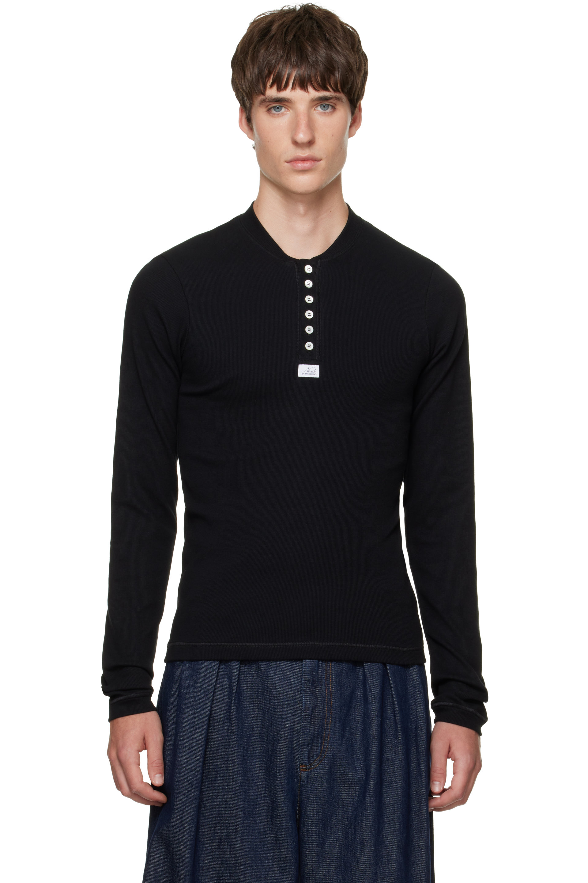 Magliano - T-shirt à manches longues Serafino noir