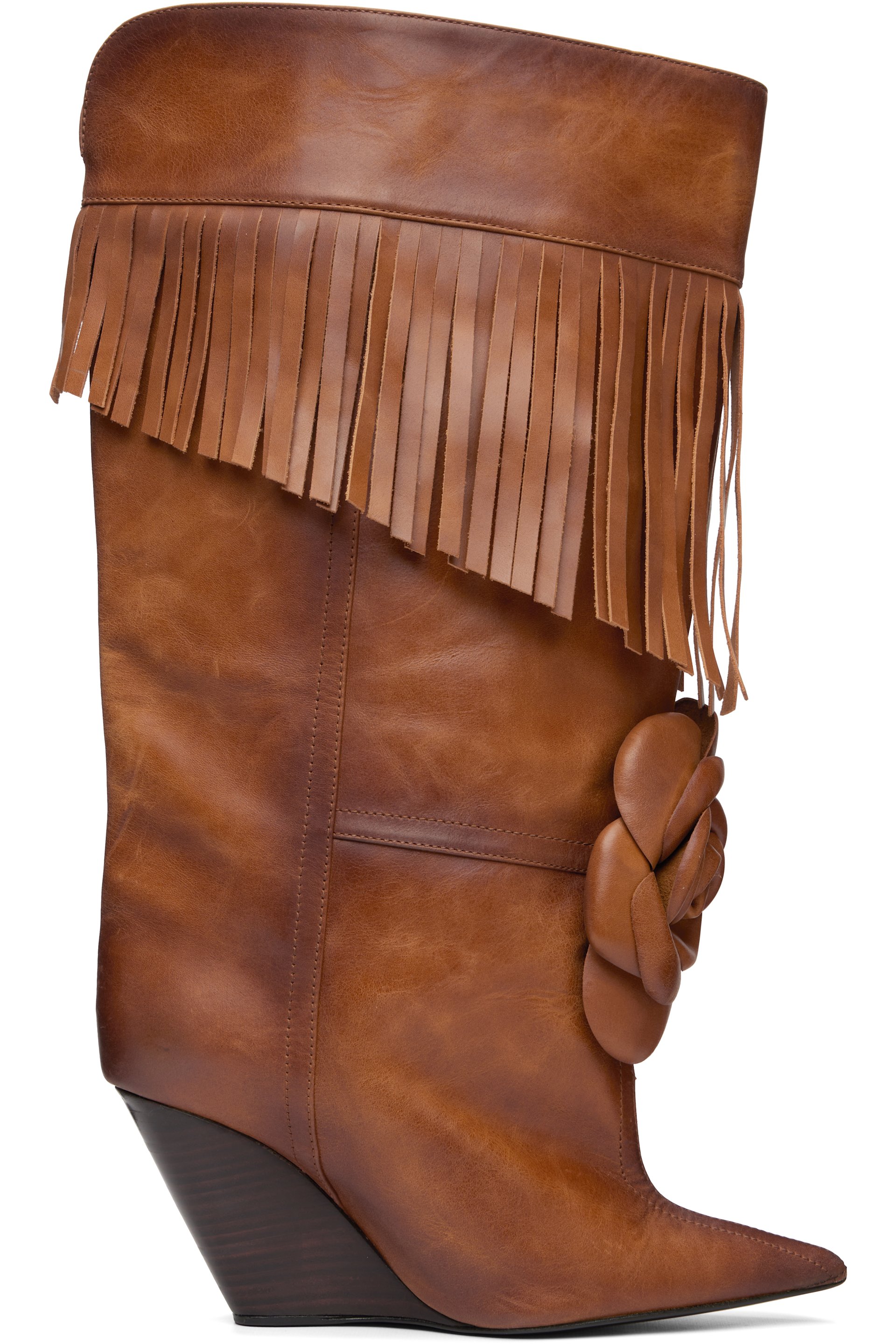 ABRA - Brown Rose Tall Boots