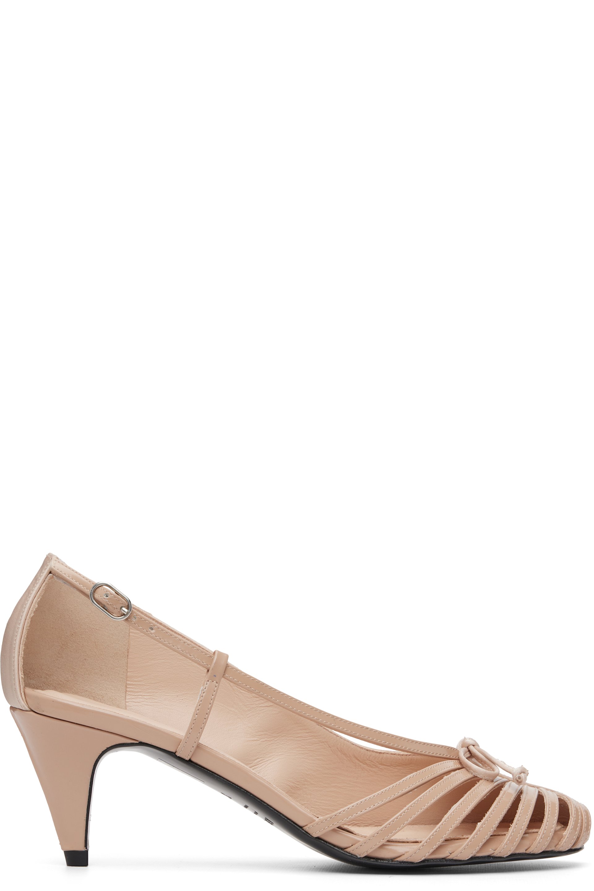ABRA - Beige Double Shoe Kitten Heels