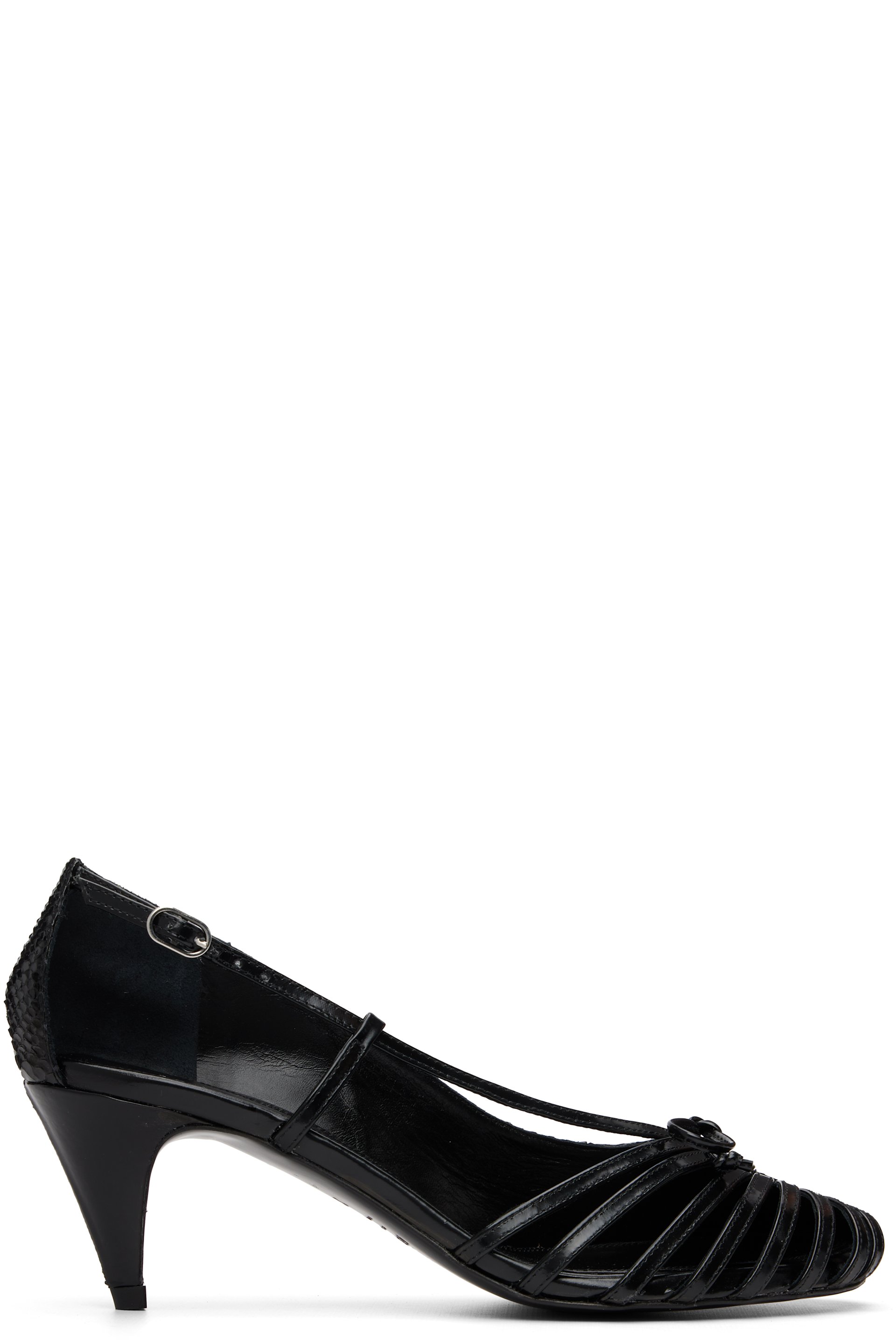 ABRA - Black Double Shoe Kitten Heels
