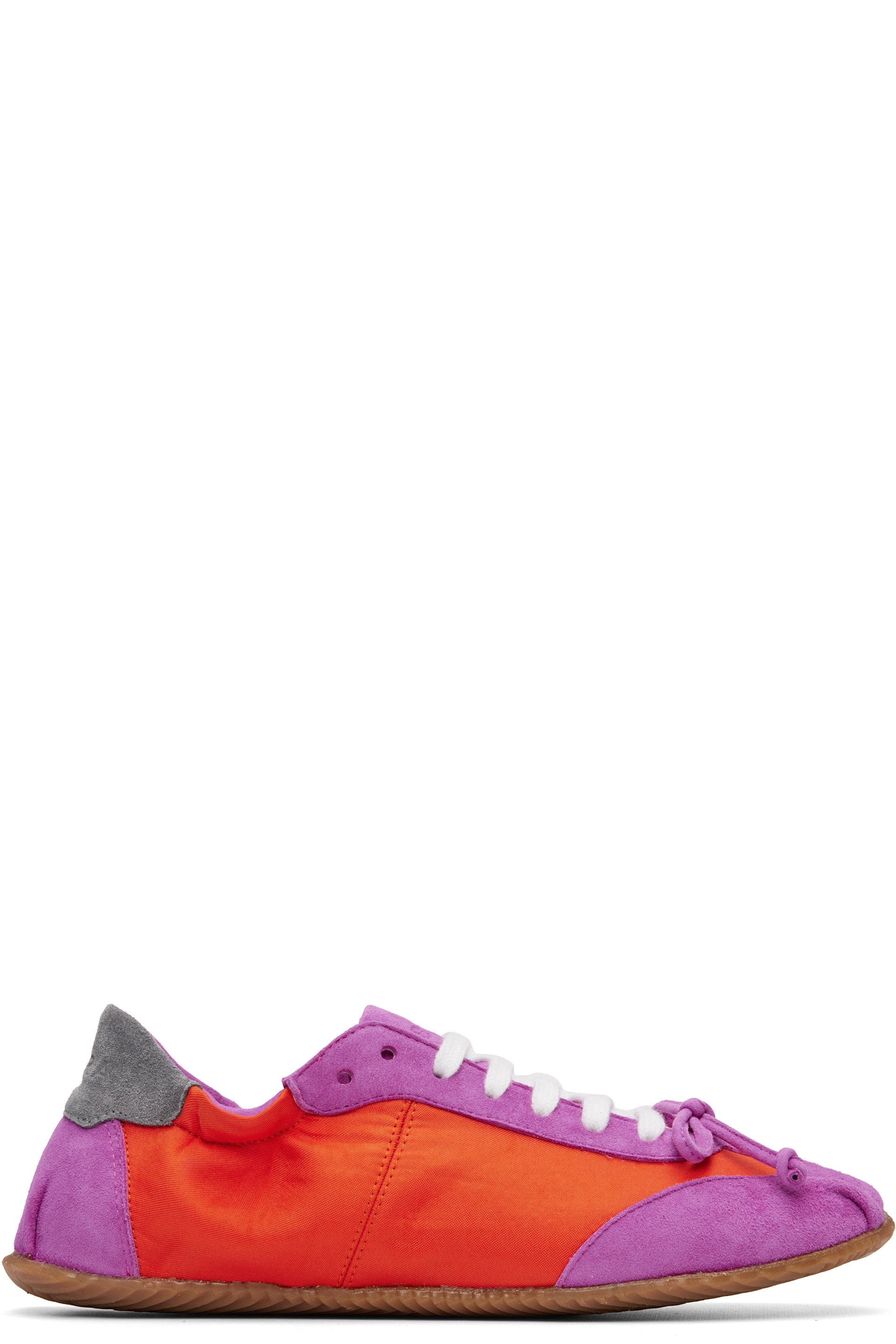ABRA - Baskets de style ballerine rouge et mauve