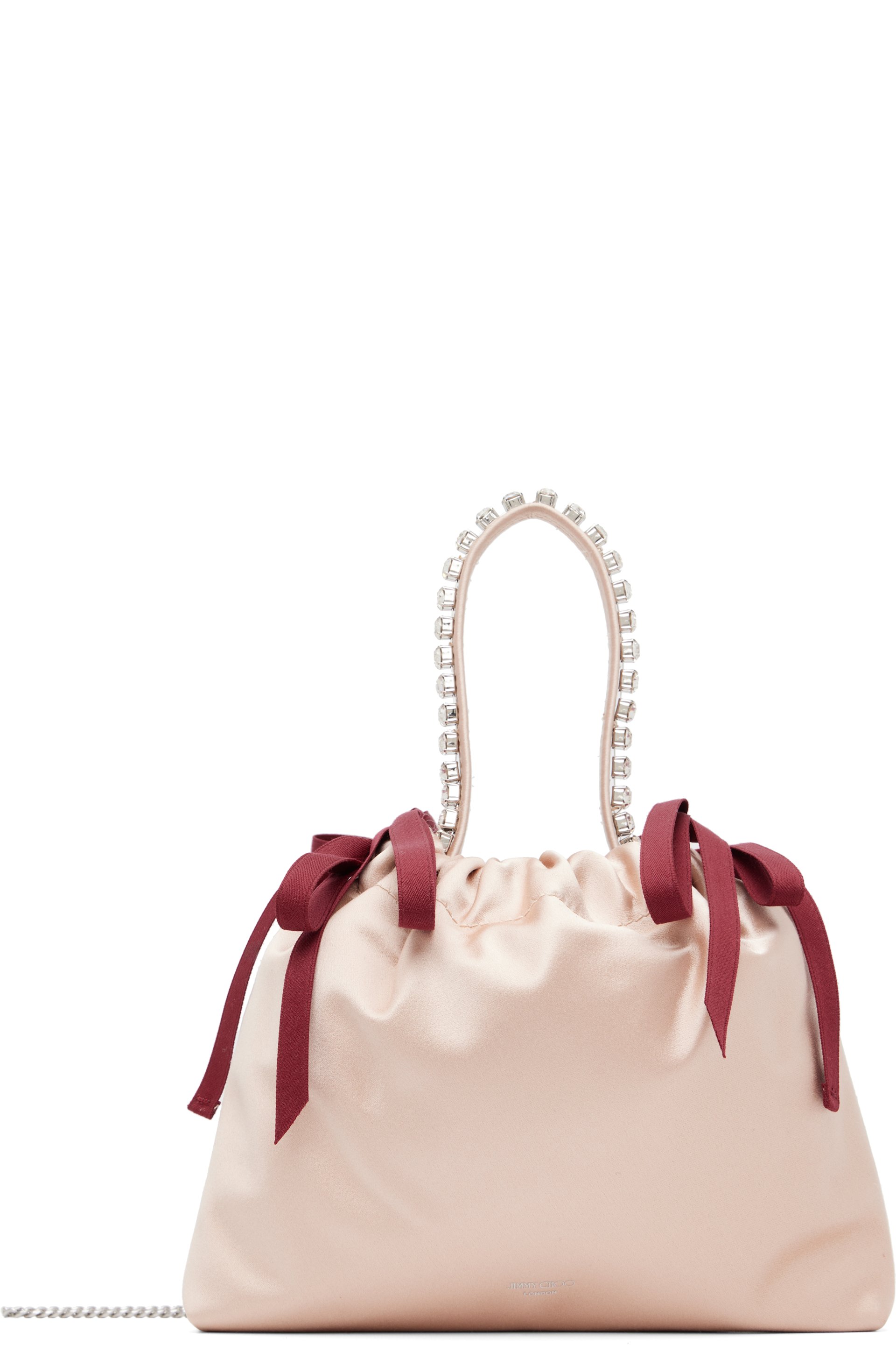 Jimmy Choo - Mini sac à main rose à cordon coulissant