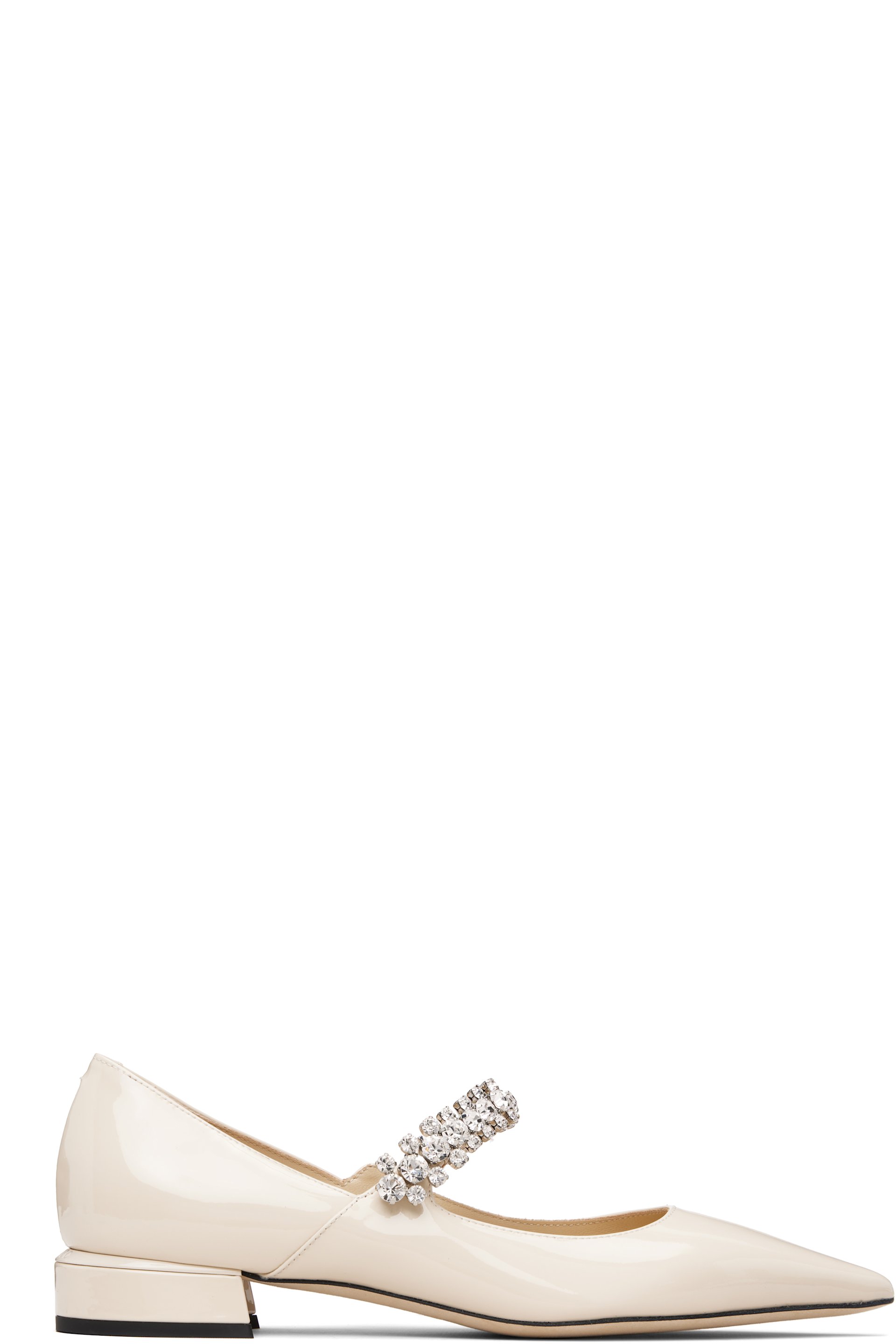 Jimmy Choo - Chaussures blanc cassé à bride Bing