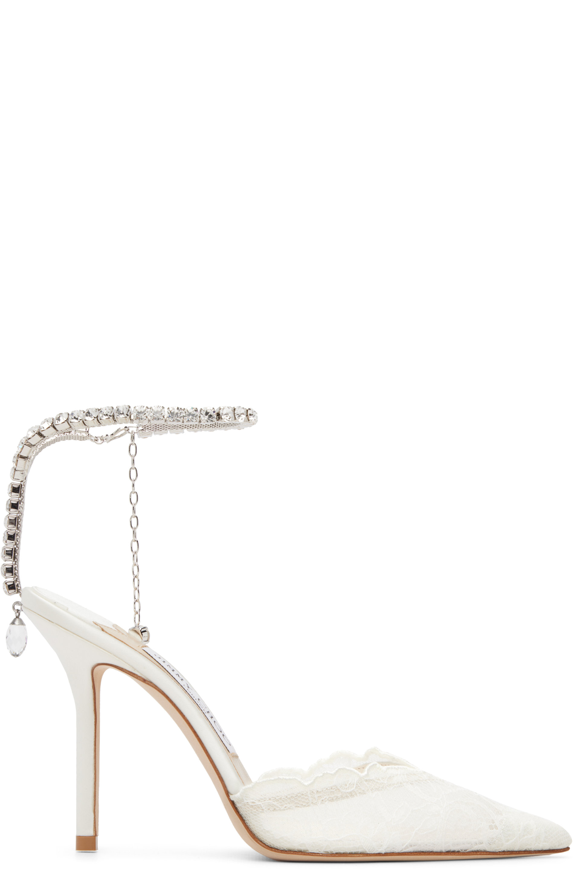 Jimmy Choo - White Saeda 100 Heels