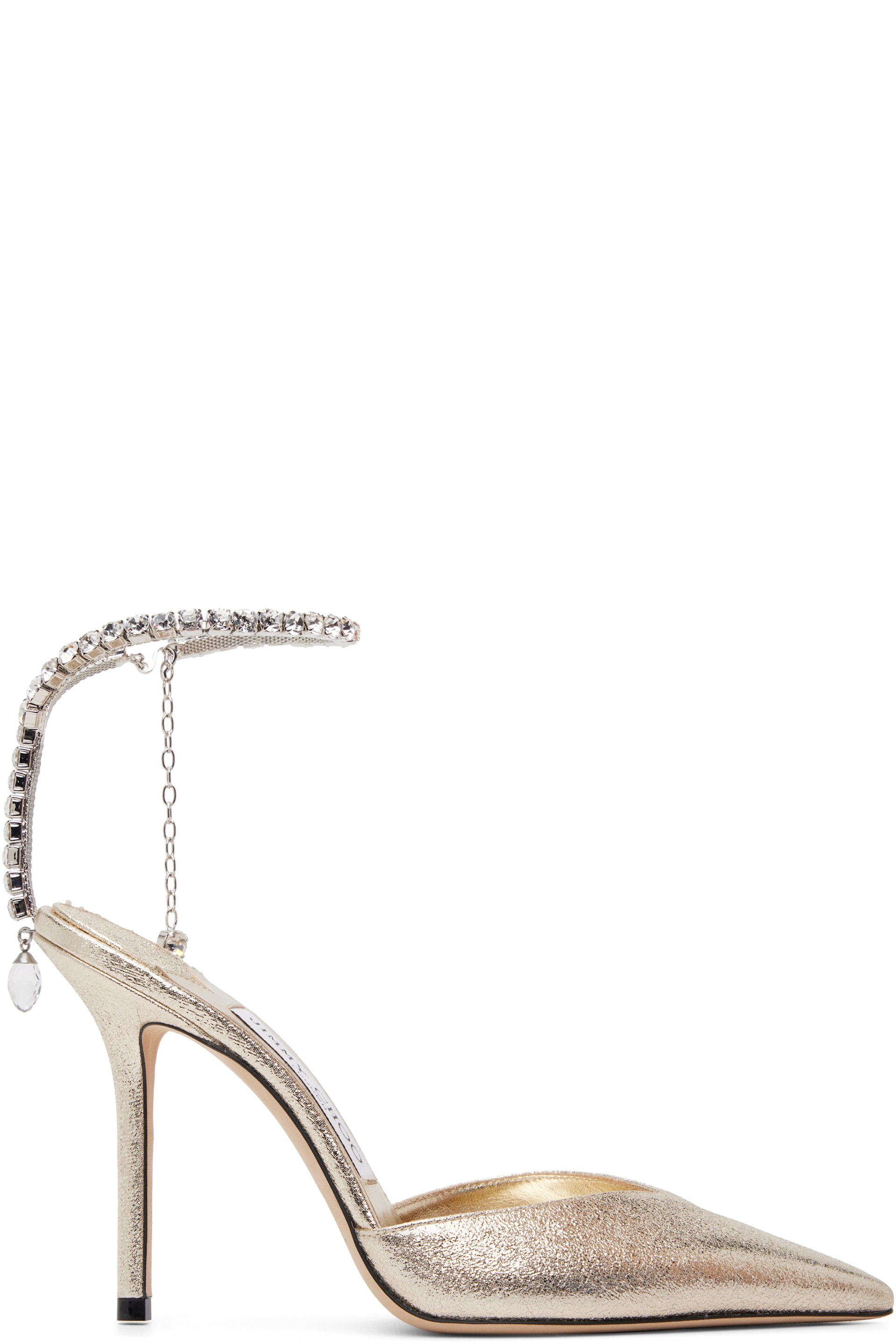 Jimmy Choo - Gold Saeda 100 Heels