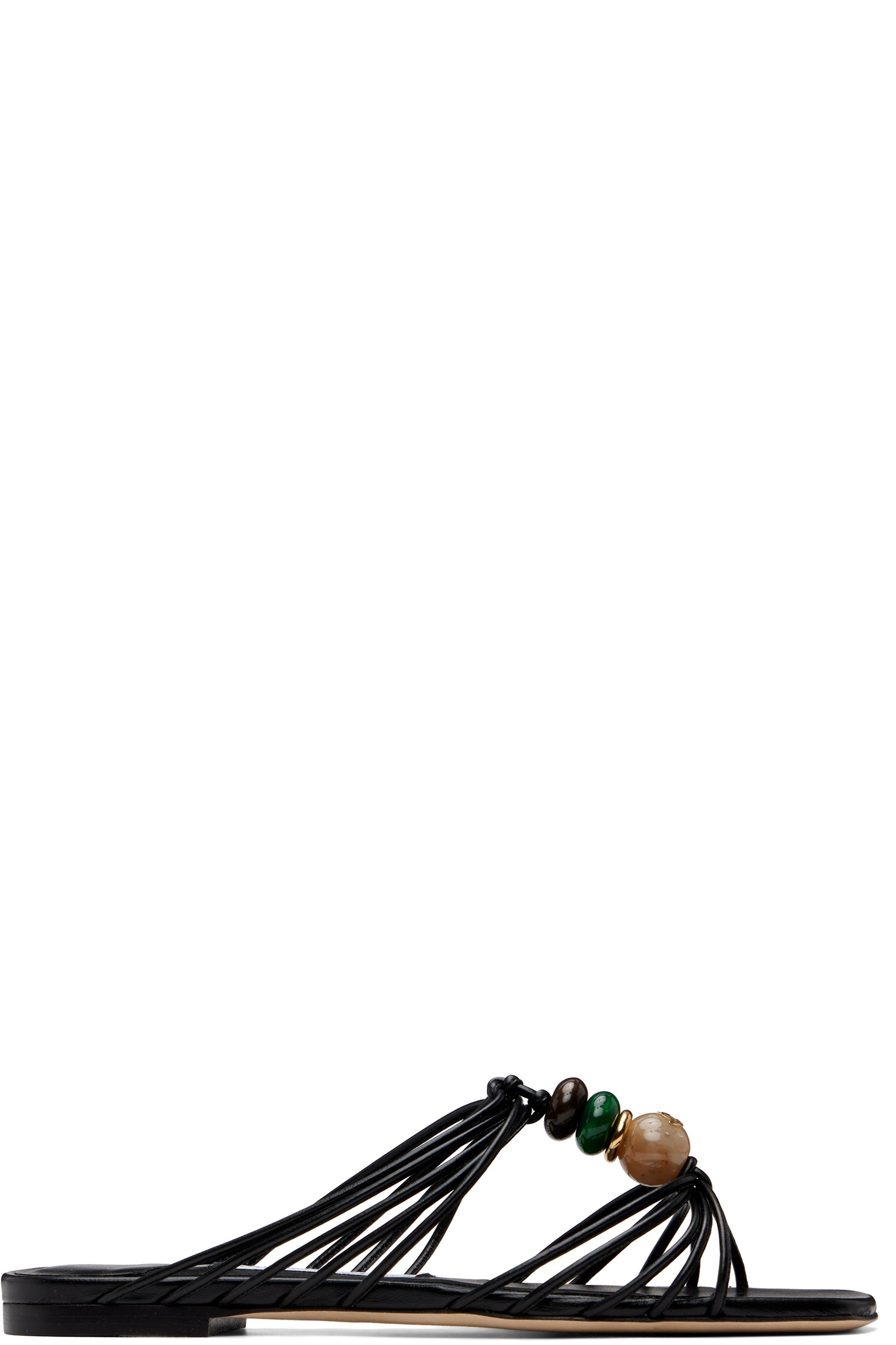 Jimmy Choo - Black Lova Mule Flat Sandals