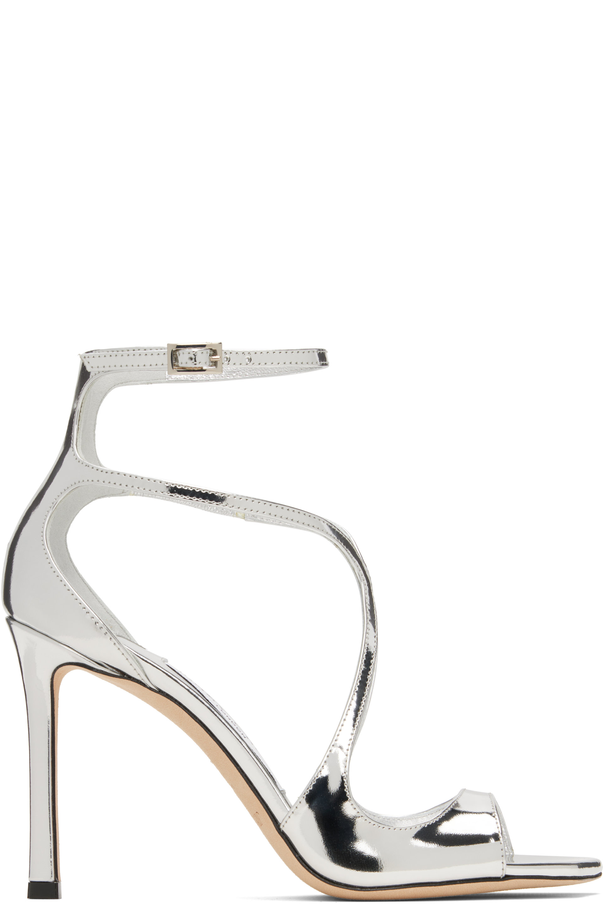 Jimmy Choo - Silver Azia 95 Heeled Sandals