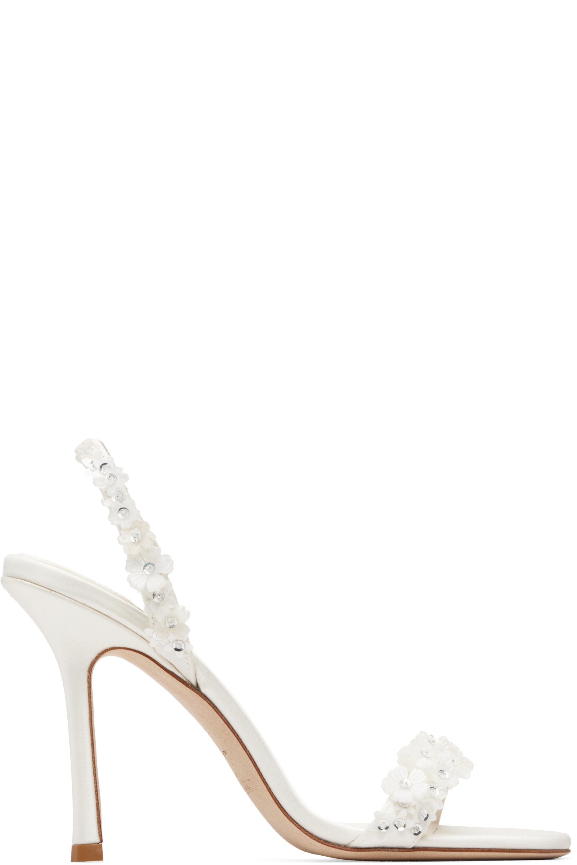 Jimmy Choo - White Jenn 100 Bridal Heeled Sandals