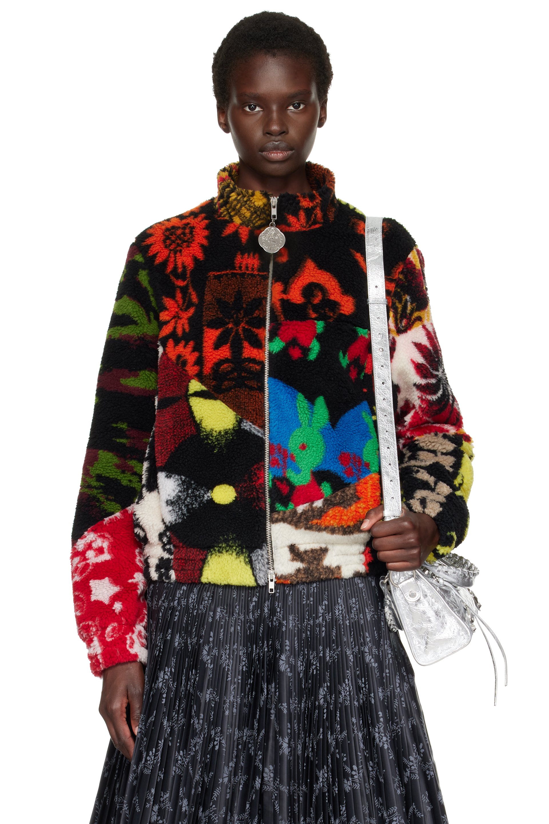 Chopova Lowena - Multicolor Patchwork Fitted Fleece Jacket