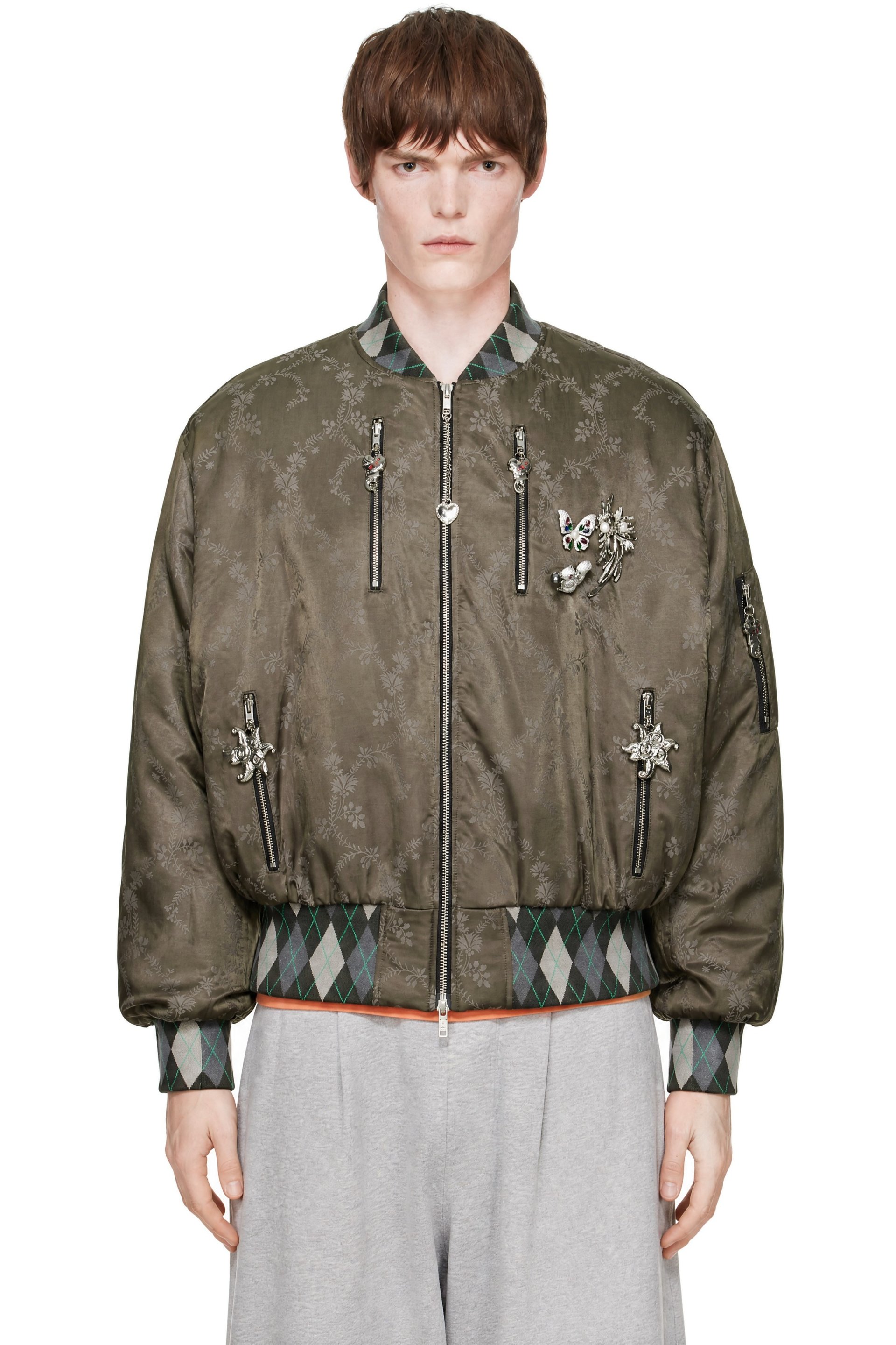 Chopova Lowena - Khaki Crescent Bomber Jacket