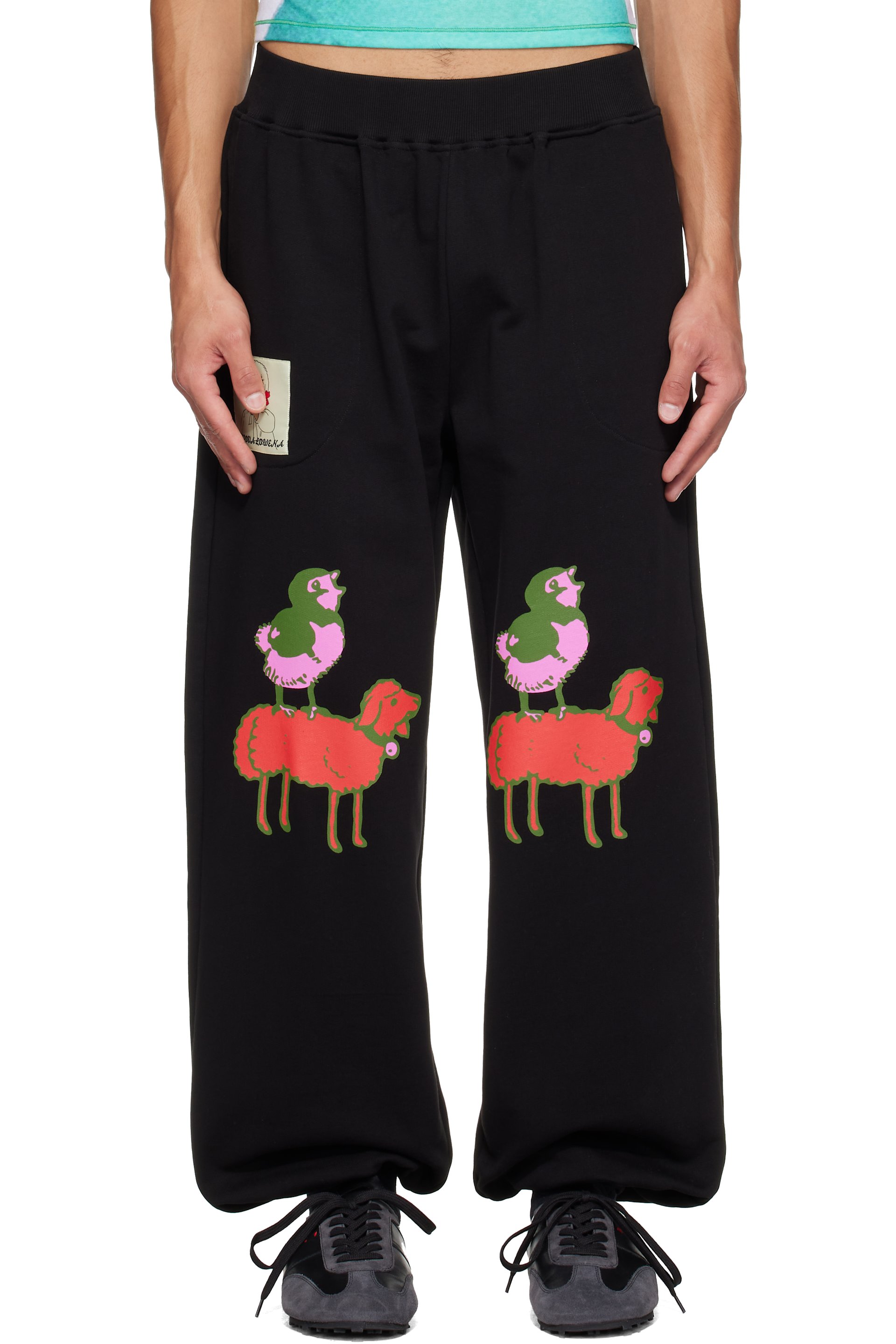 Chopova Lowena - Black Piggy Back Sweatpants