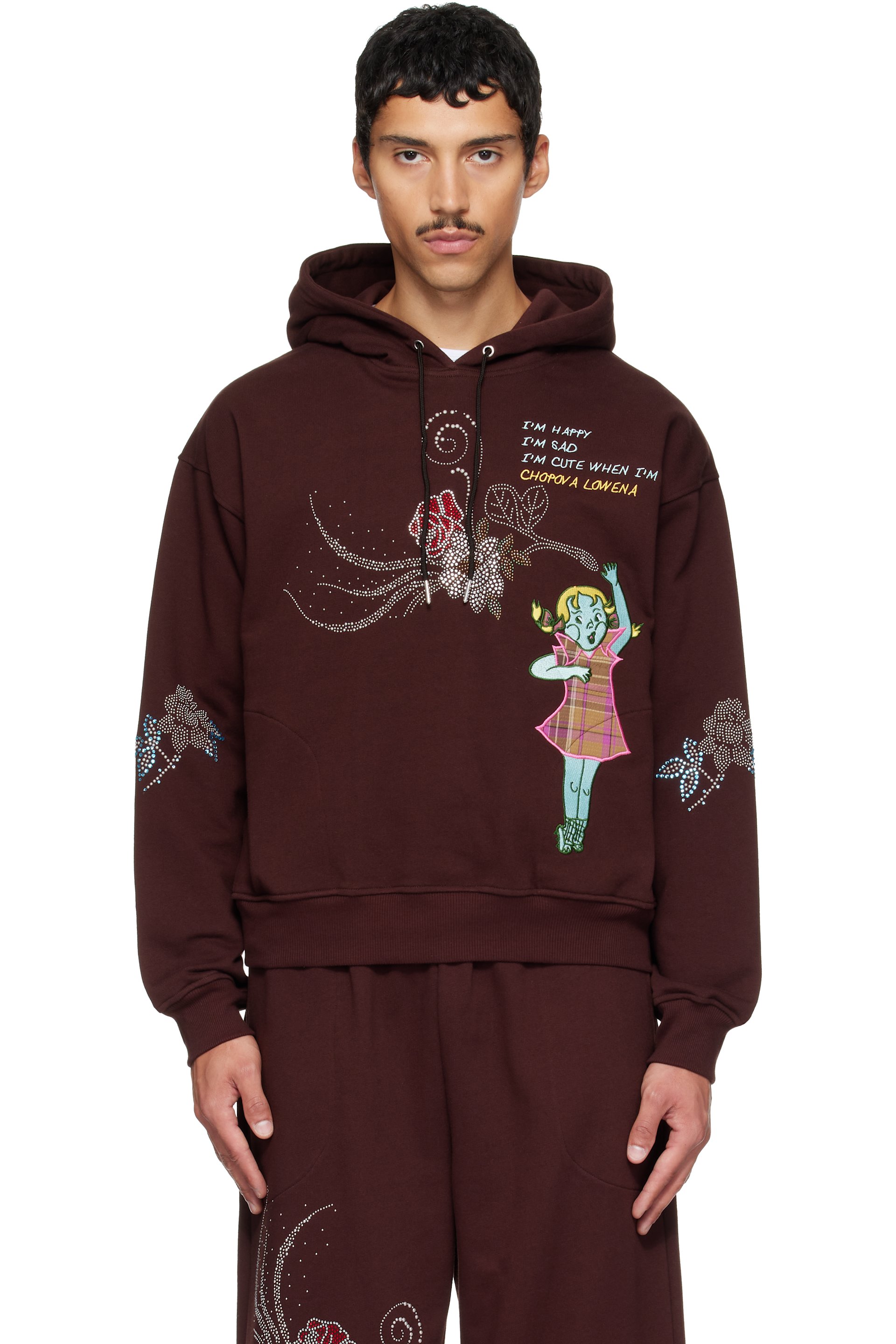 Chopova Lowena - Pull à capuche Feelings Awe brun