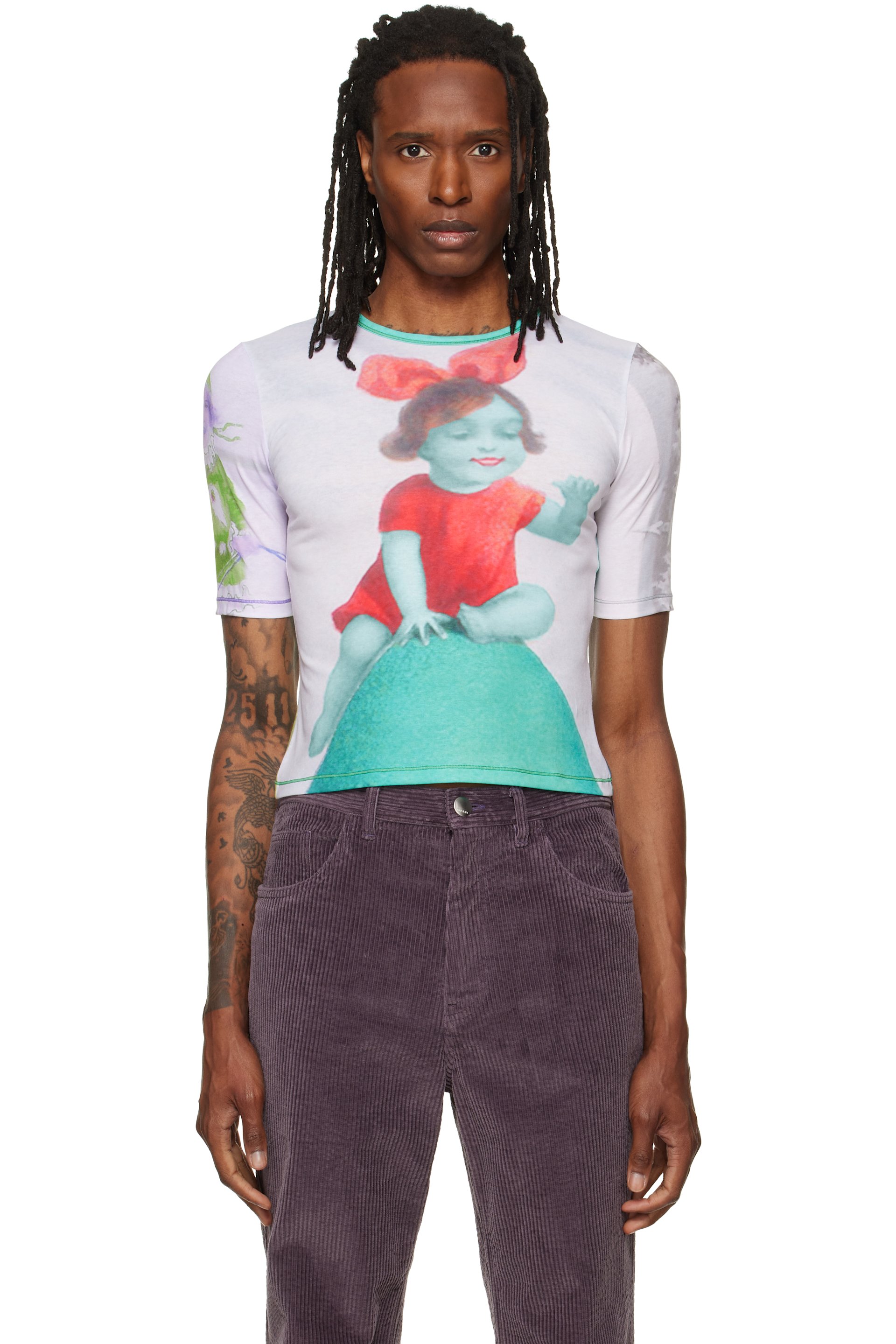 Chopova Lowena - Mulitcolor Miss Egg Fitted Jersey T-shirt