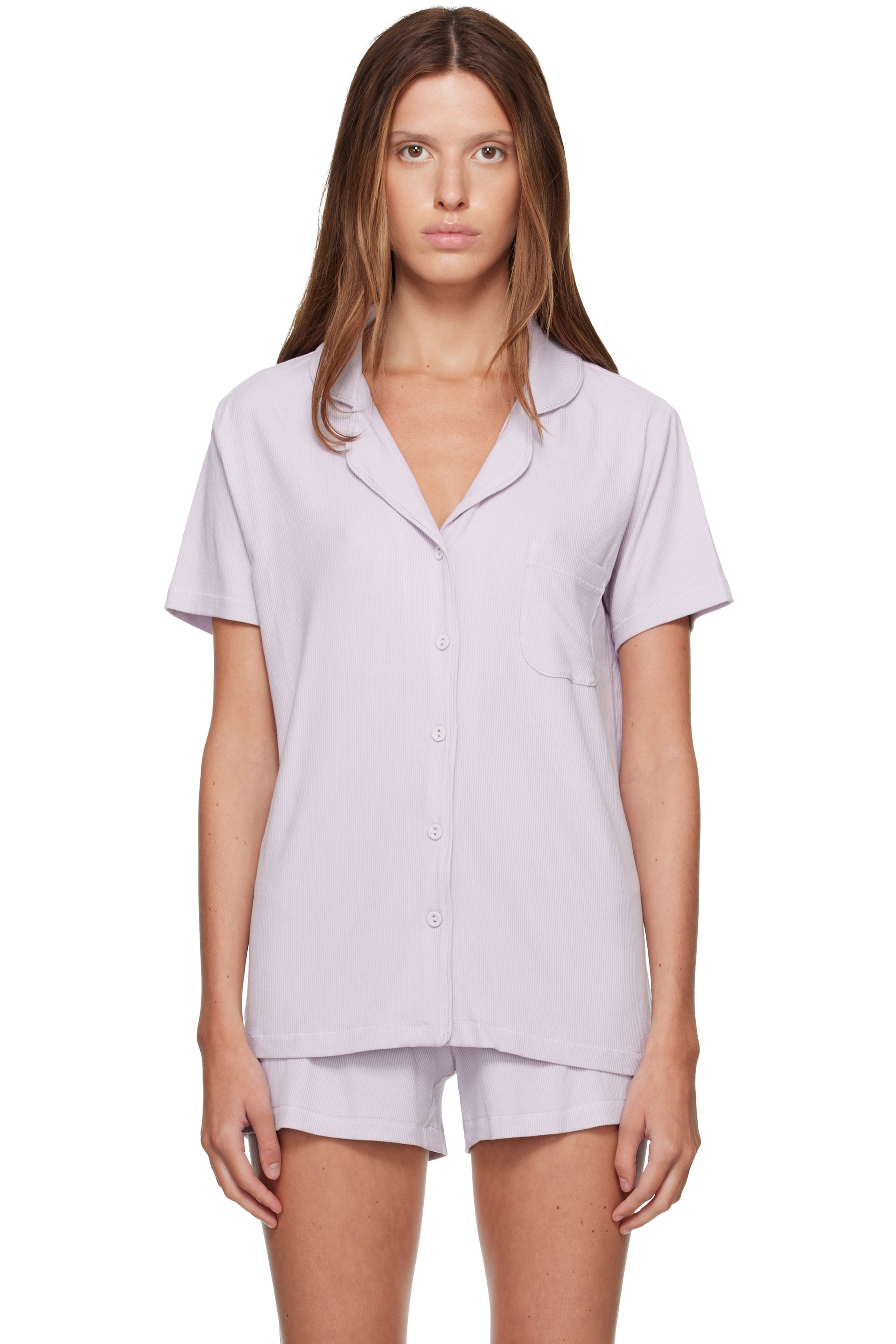 SKIMS - Purple Soft Lounge Short Sleep Pyjama Set