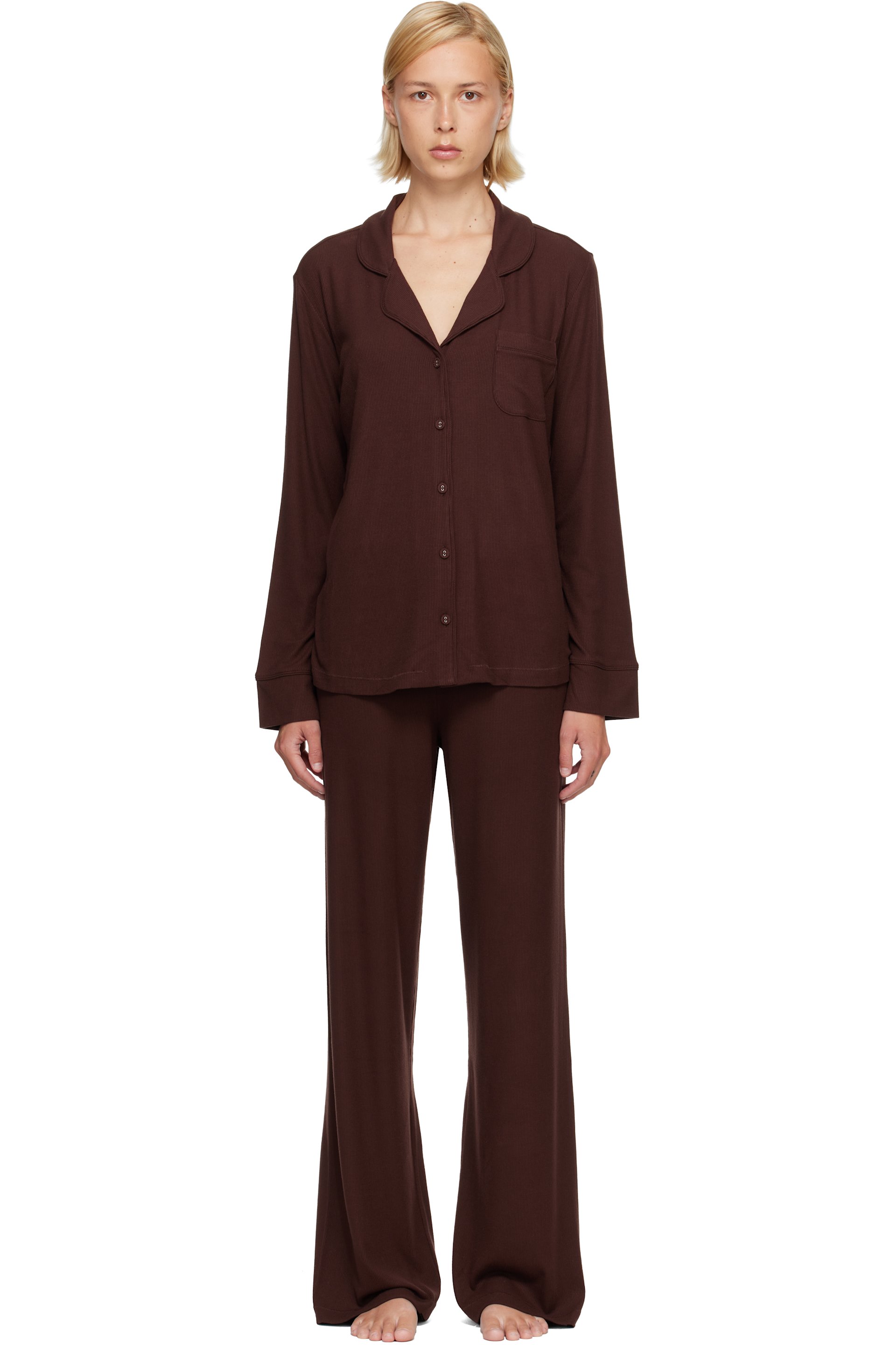 SKIMS - Brown Soft Lounge Sleep Pyjama Set
