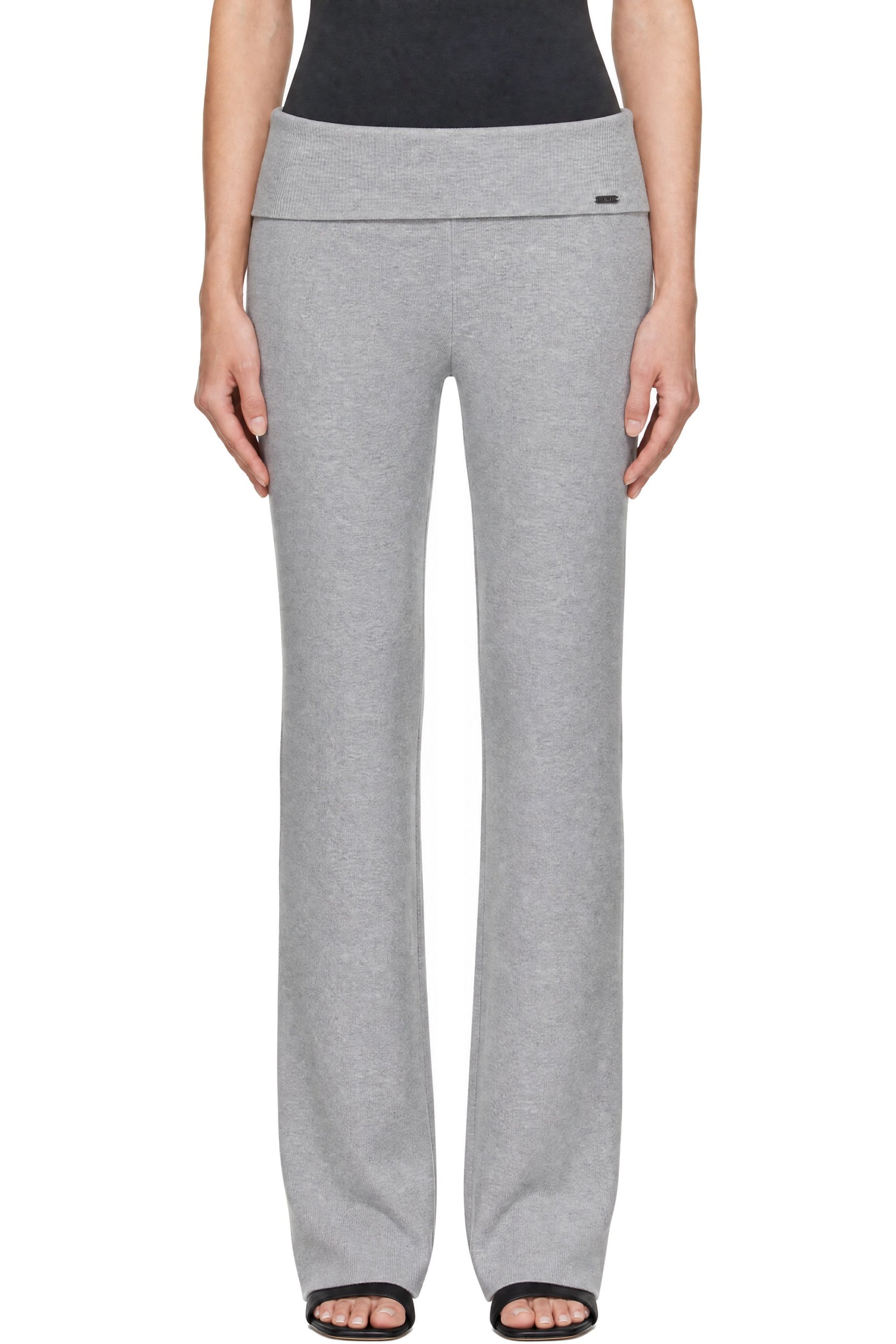 SKIMS - Gray Essential Knit Foldover Lounge Pants