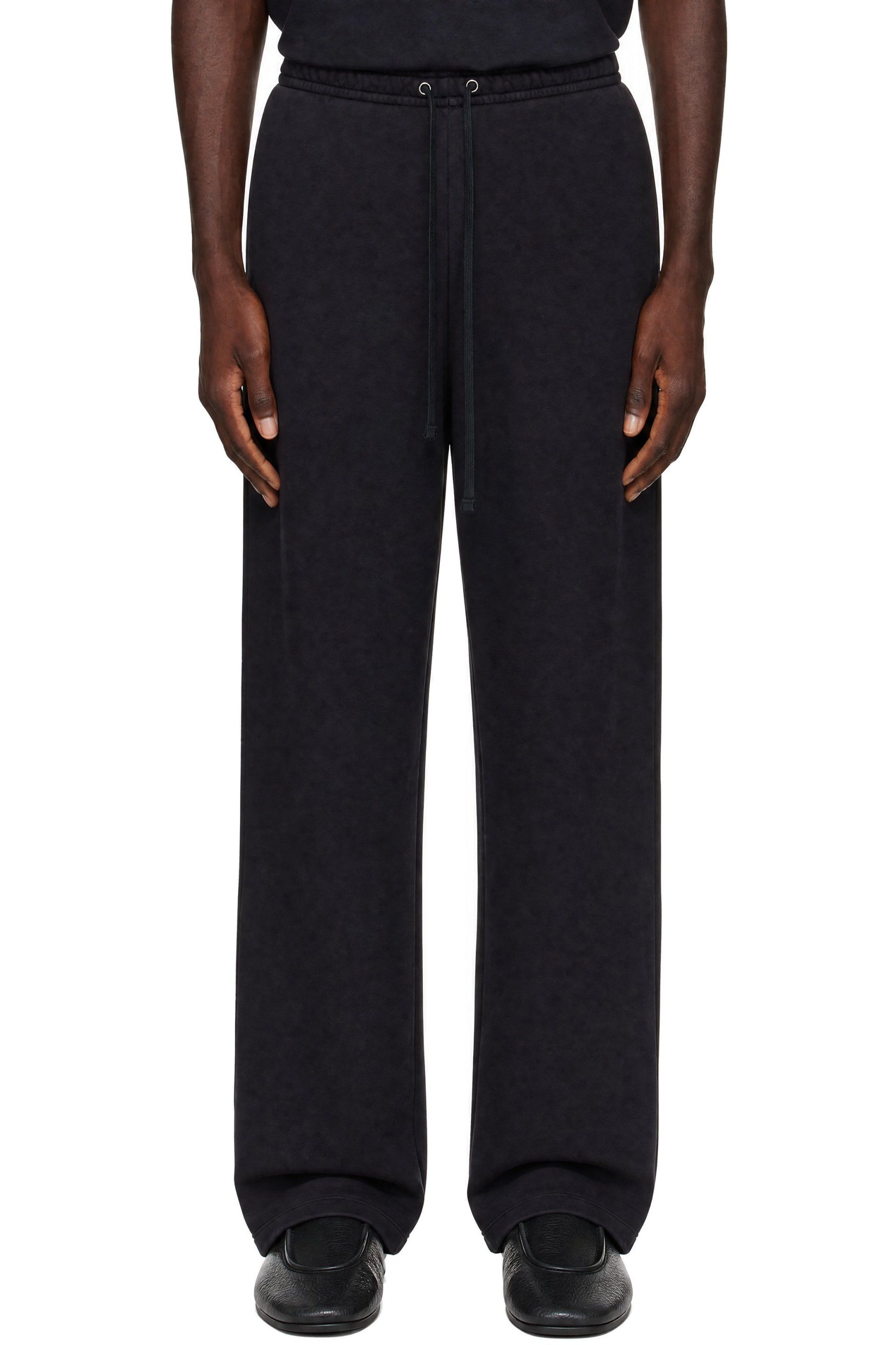 SKIMS - Black Heavyweight Fleece Straight Leg Trousers