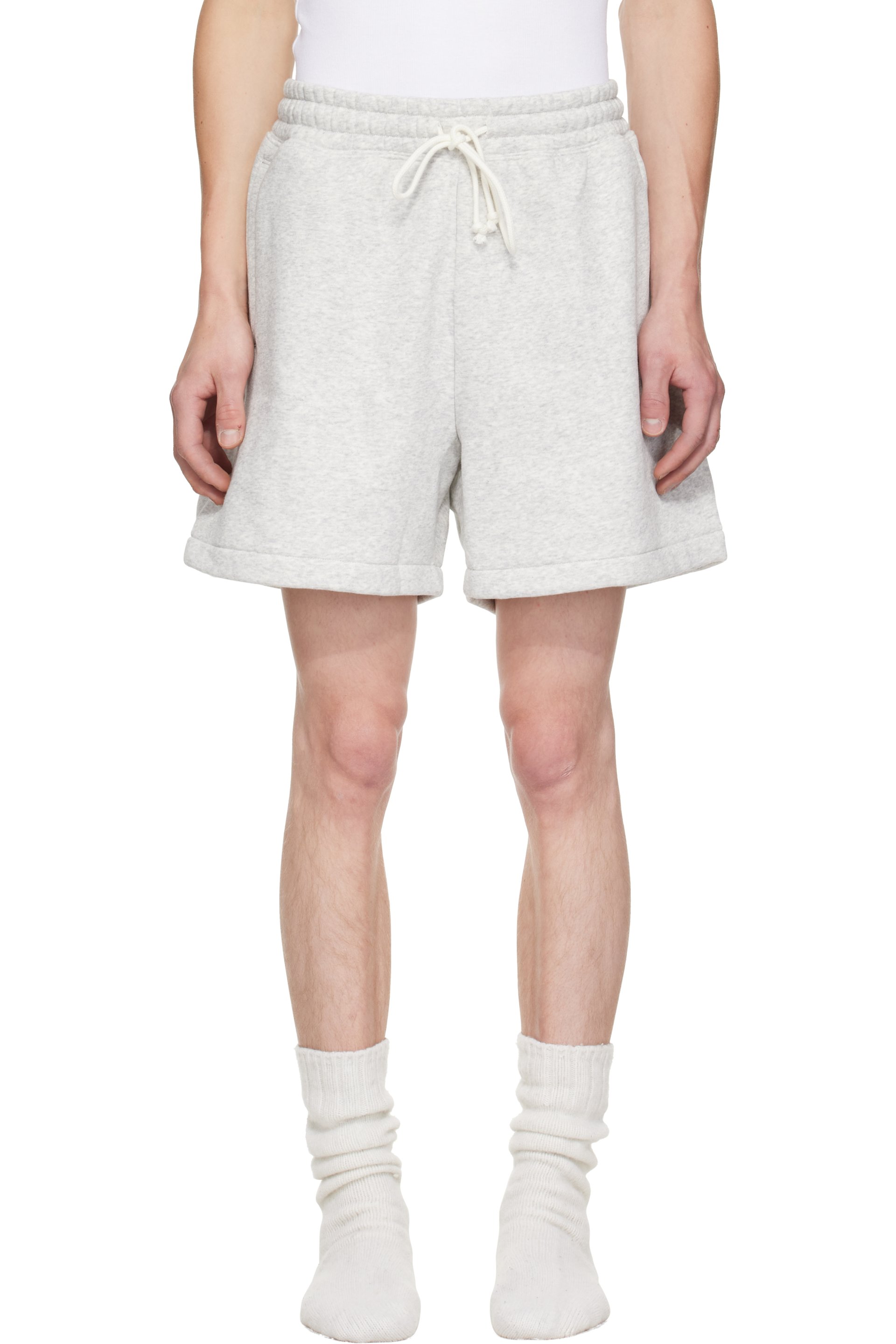 SKIMS - Gray Fleece Lounge Relaxed Shorts