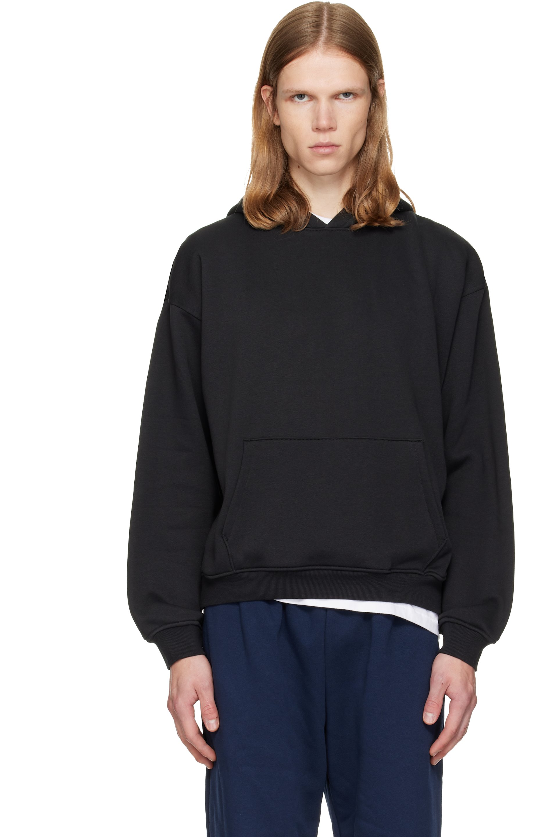 SKIMS - Black Fleece Lounge Relaxed Hoodie
