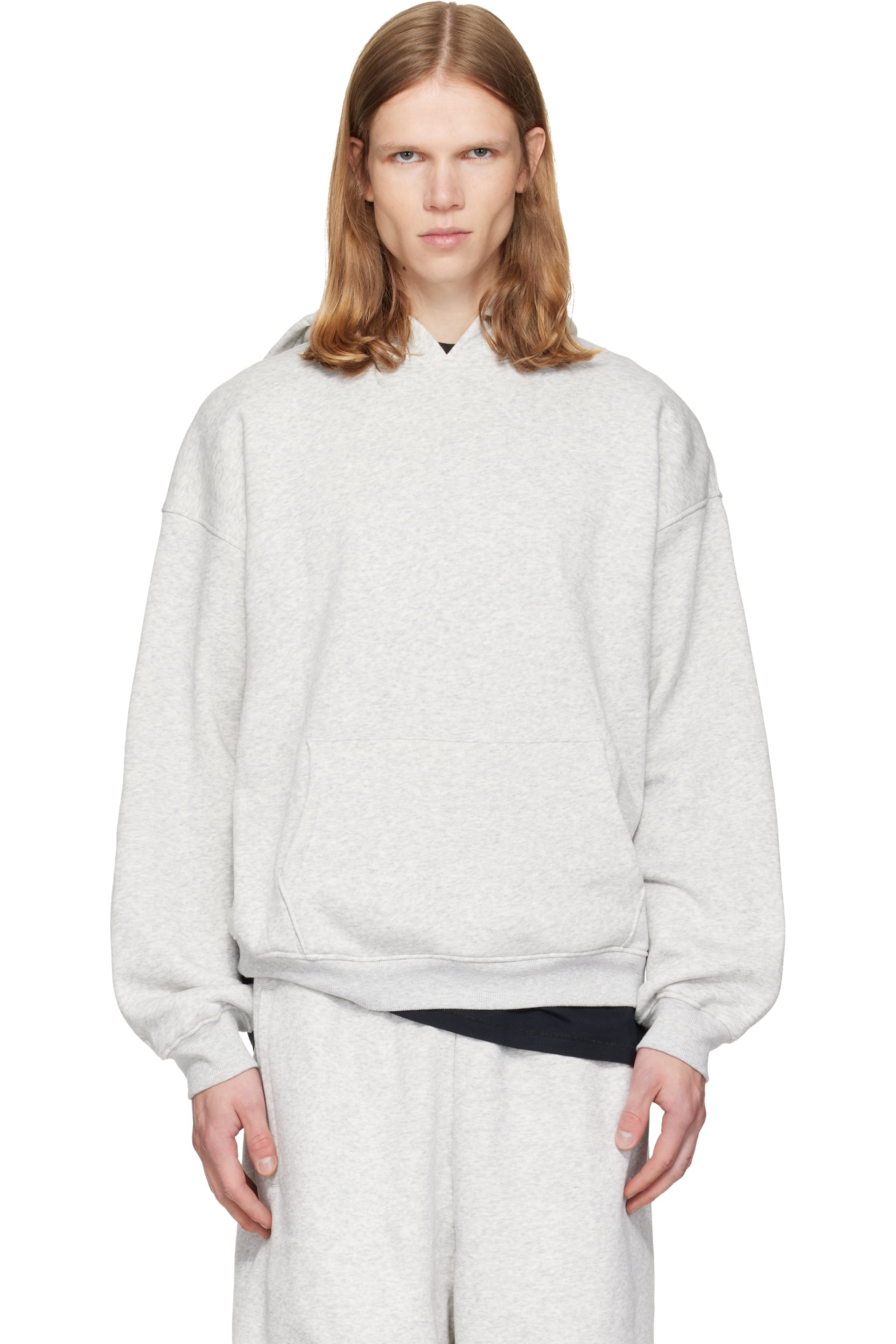 SKIMS - Gray Fleece Lounge Relaxed Hoodie