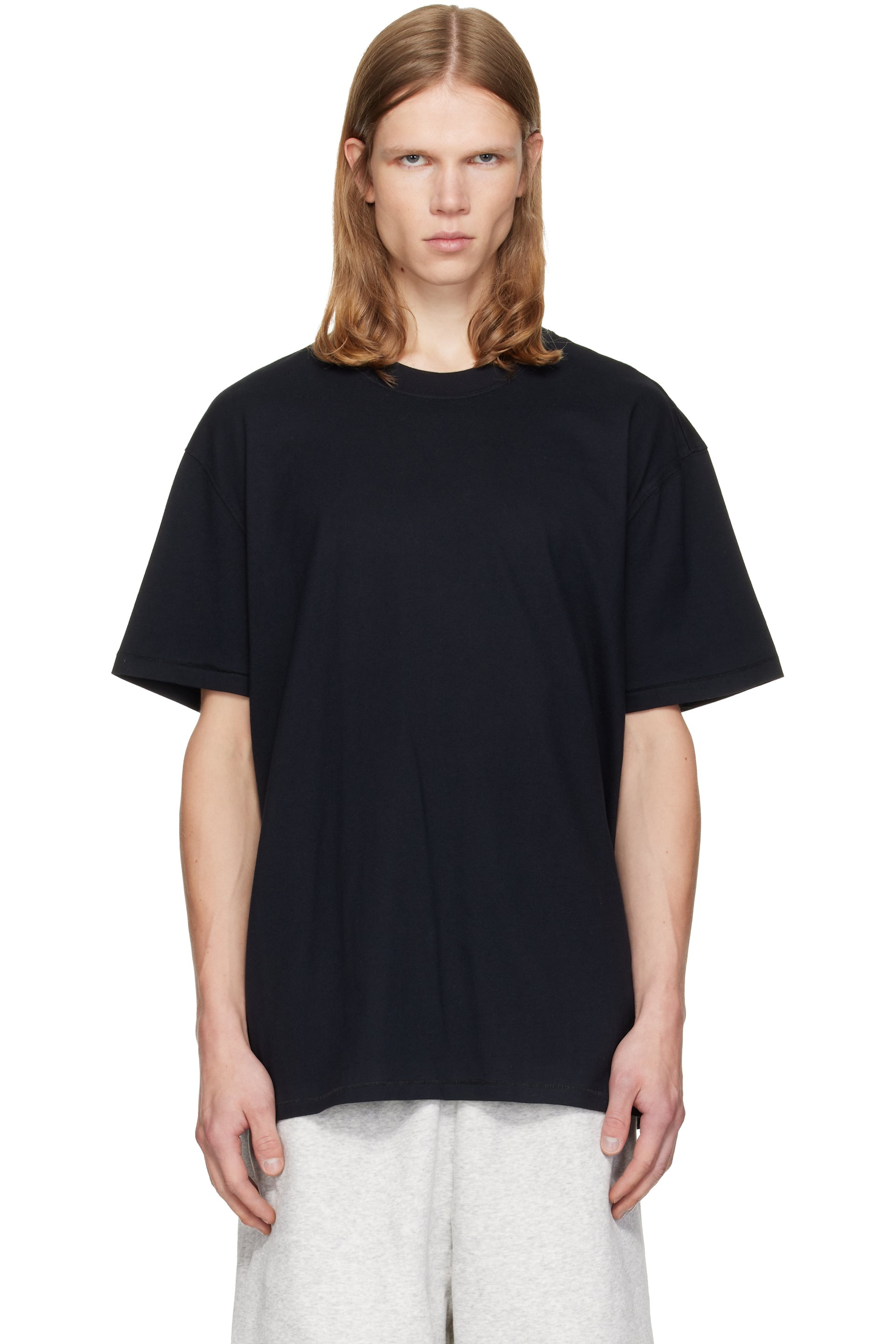 SKIMS - Black Heavyweight Cotton Relaxed T-shirt
