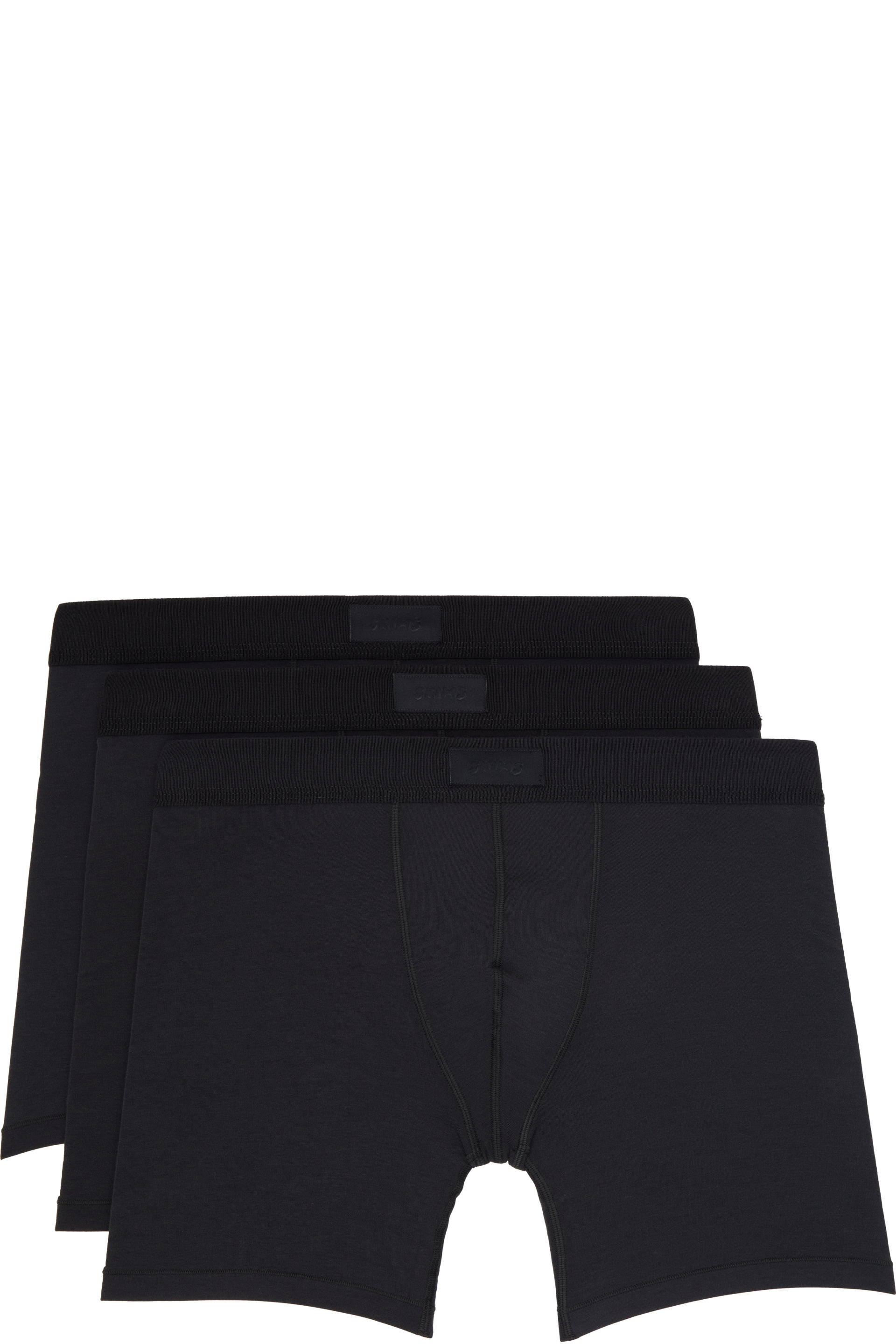 SKIMS - Three-Pack Black SKIMS Cotton 5" Boxer Briefs