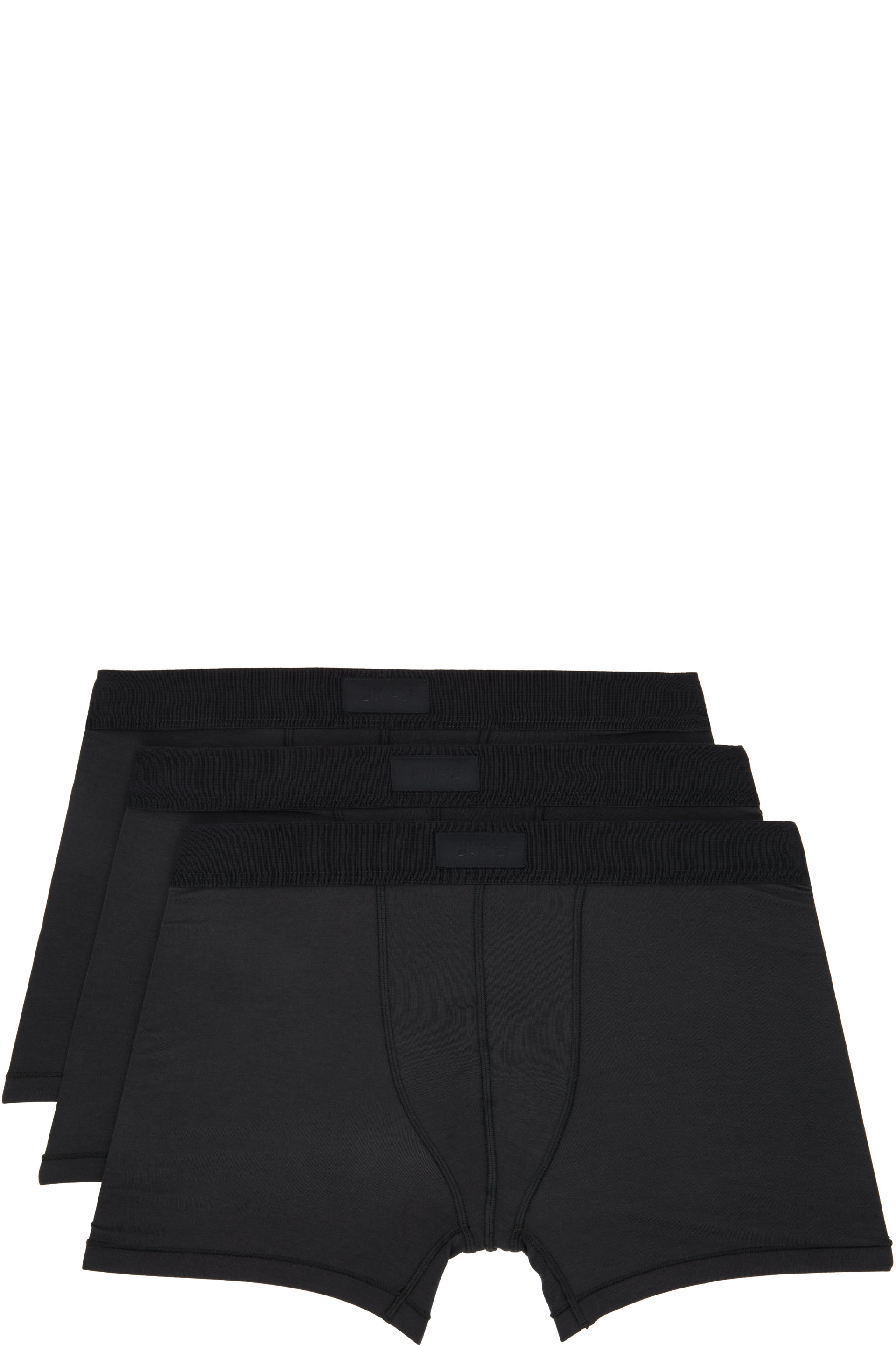 SKIMS - Three-Pack Black SKIMS Cotton 3" Boxer Briefs